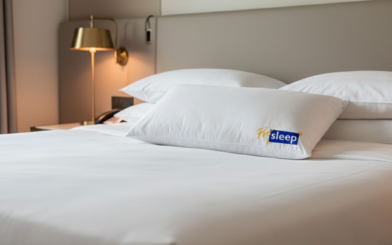 HANSKRUCHEN Daunenkissen Pro Sleep, Füllung: 100% Federn, Bezug: 100% Baumwolle, allergikerfreundlich