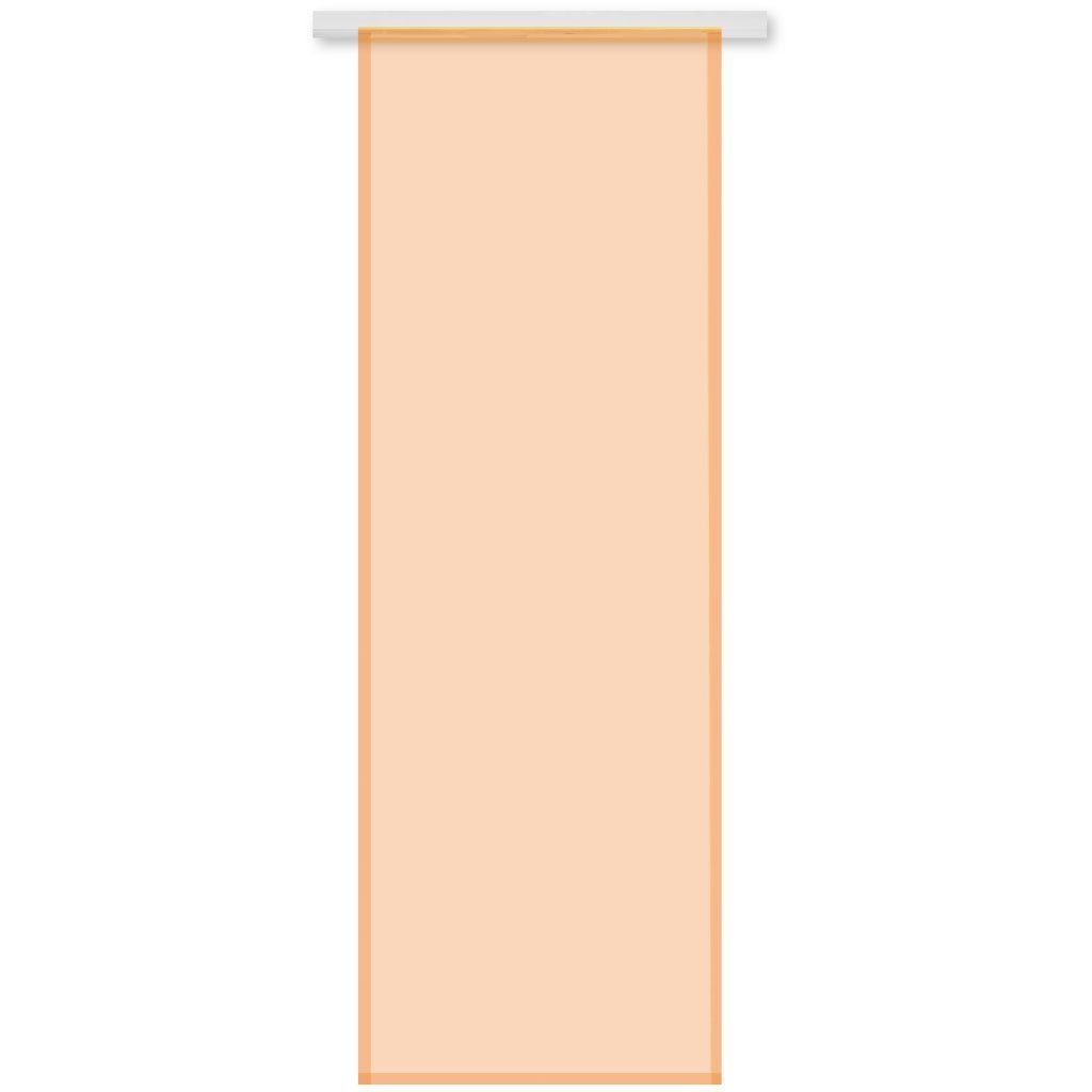 St), Klettband Transparente Microfaser, Orange mit Klettband (1 Vorhang, Bestlivings, 60cm 245cm (BxL), blickdicht, Schiebegardine x