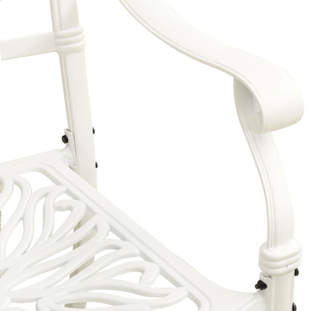 Gartenstuhl Gartenstühle 2 Weiß Aluminiumguss Stk. furnicato
