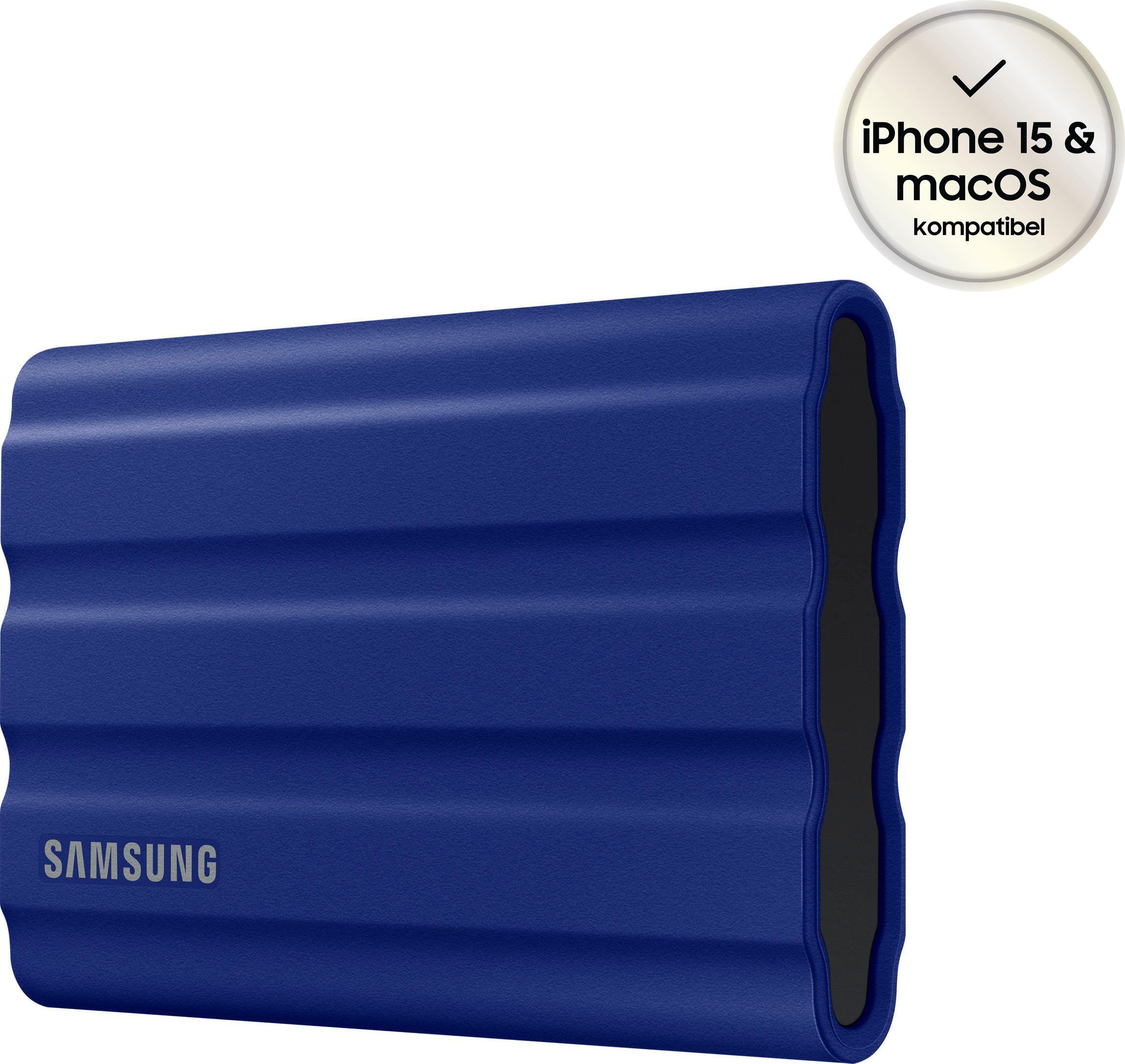 Samsung Portable SSD T7 Shield externe SSD (2 TB) 1050 MB/S Lesegeschwindigkeit, 1000 MB/S Schreibgeschwindigkeit