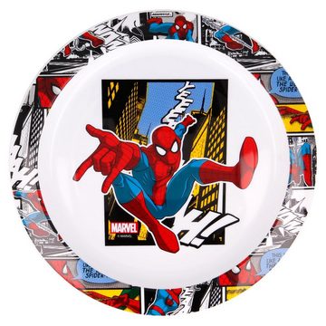 Spiderman Kindergeschirr-Set (3-tlg), Kunststoff, Kinder Frühstückset