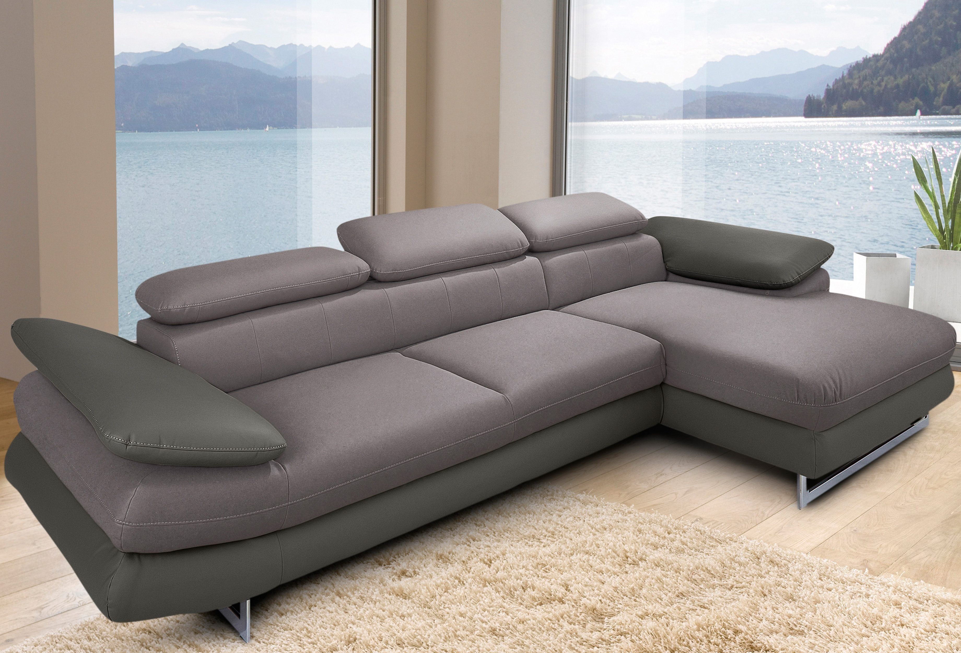INOSIGN Ecksofa "Solution L-Form", mit Arm- & Kopfteilverstellung, wahlweis günstig online kaufen