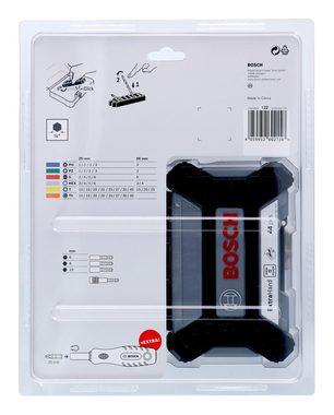 BOSCH Bit-Set, Individuell gemixtes Schrauberbit, 45-teilig f. Bohrmaschinen