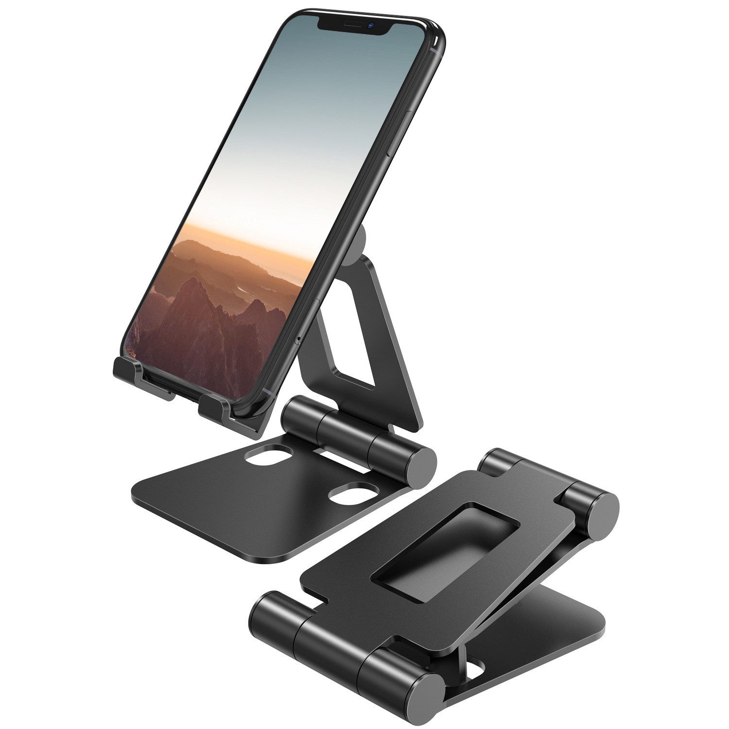 Blusmart Smartphone-Halterung Verstellbarer Handyhalter, (bis 8,00 Zoll, Faltdesign, tragbar und tragbar., Aus Aluminiumlegierung, robust und langlebig., Funkti – Bild 2 von 5