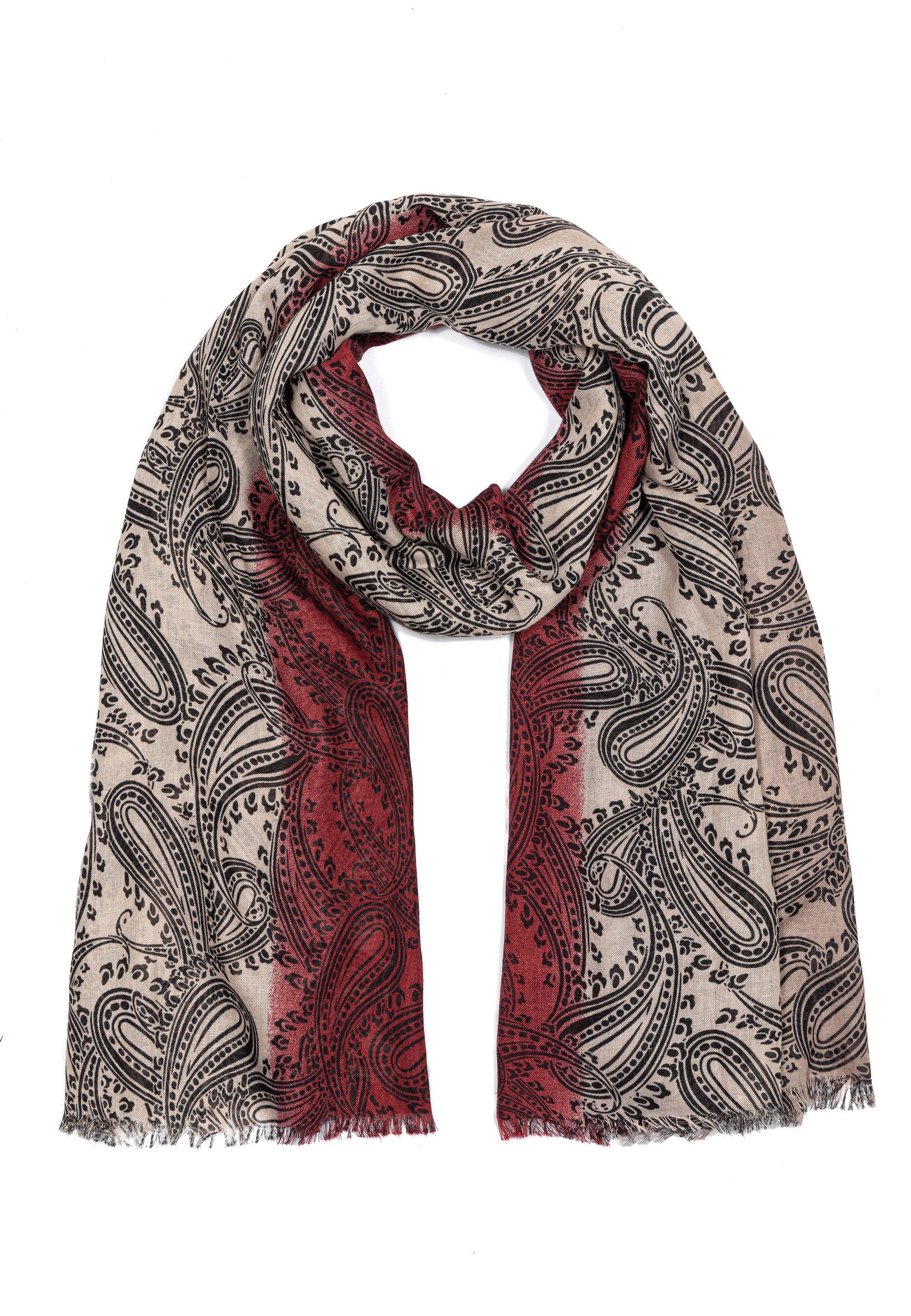 Design Damen hochwertiges Material Verarbeitung Modeschal hochwertige tollen Farben, Sehr Schal und Goodman mit Farbspiel Rot