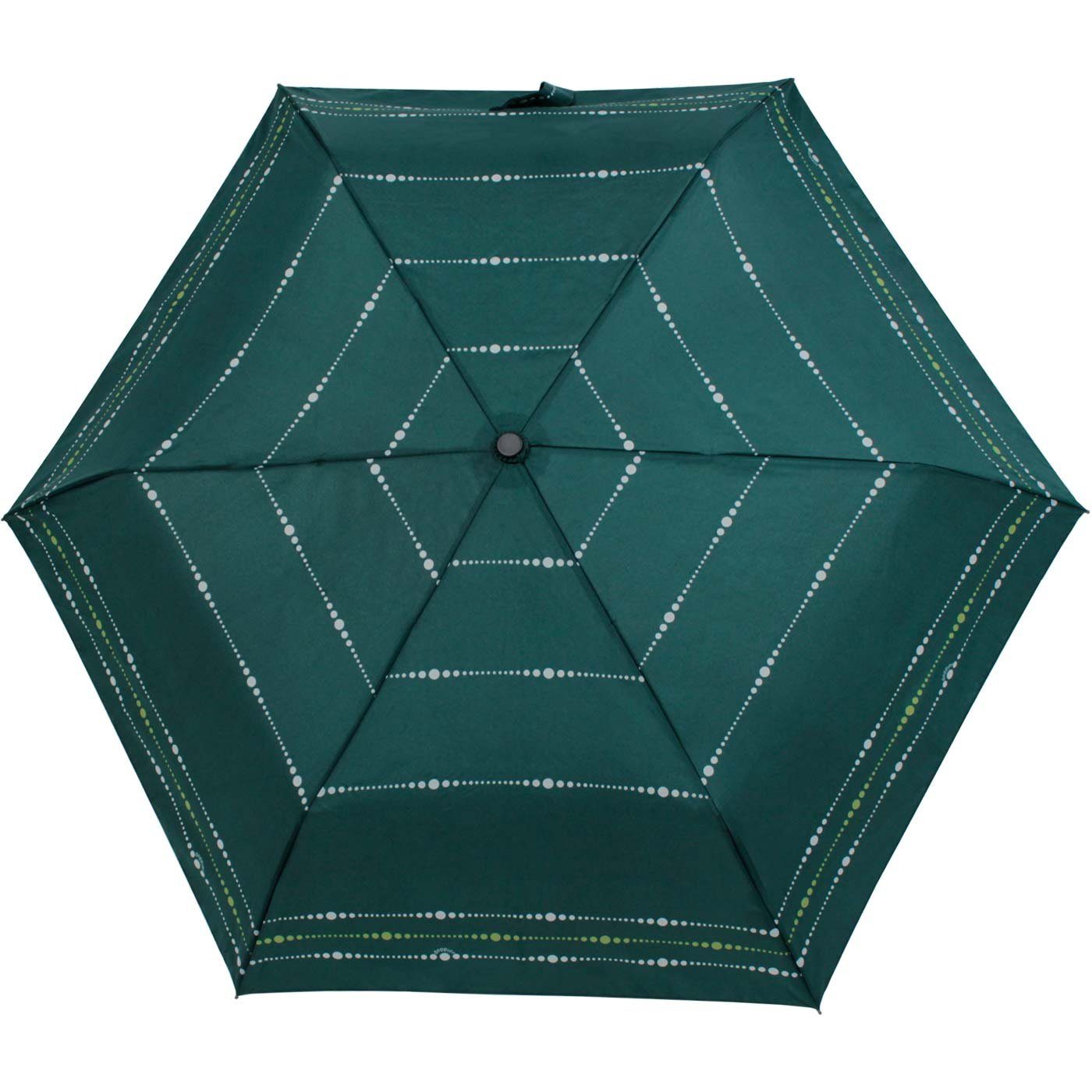 doppler® Taschenregenschirm Super-Mini Havanna Damen in Schirm, passt Sydney, leichter und grün jede besonders kleiner - Tasche