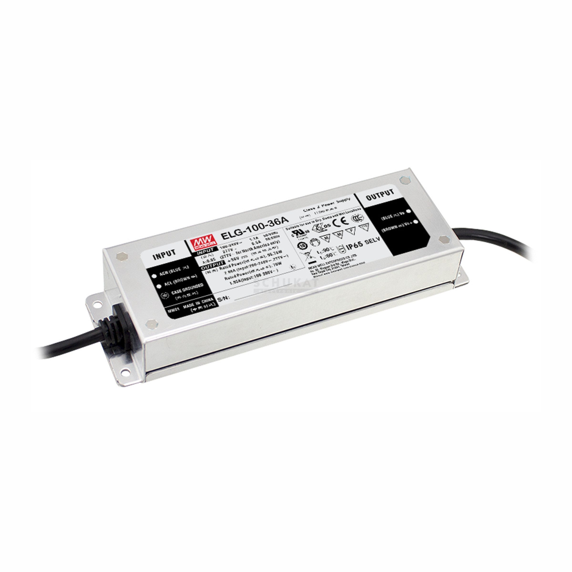 "ELG-100-54AB-3Y" 54V, 96W, wassergeschützt, Hochvolt, IP65 LED Trafo