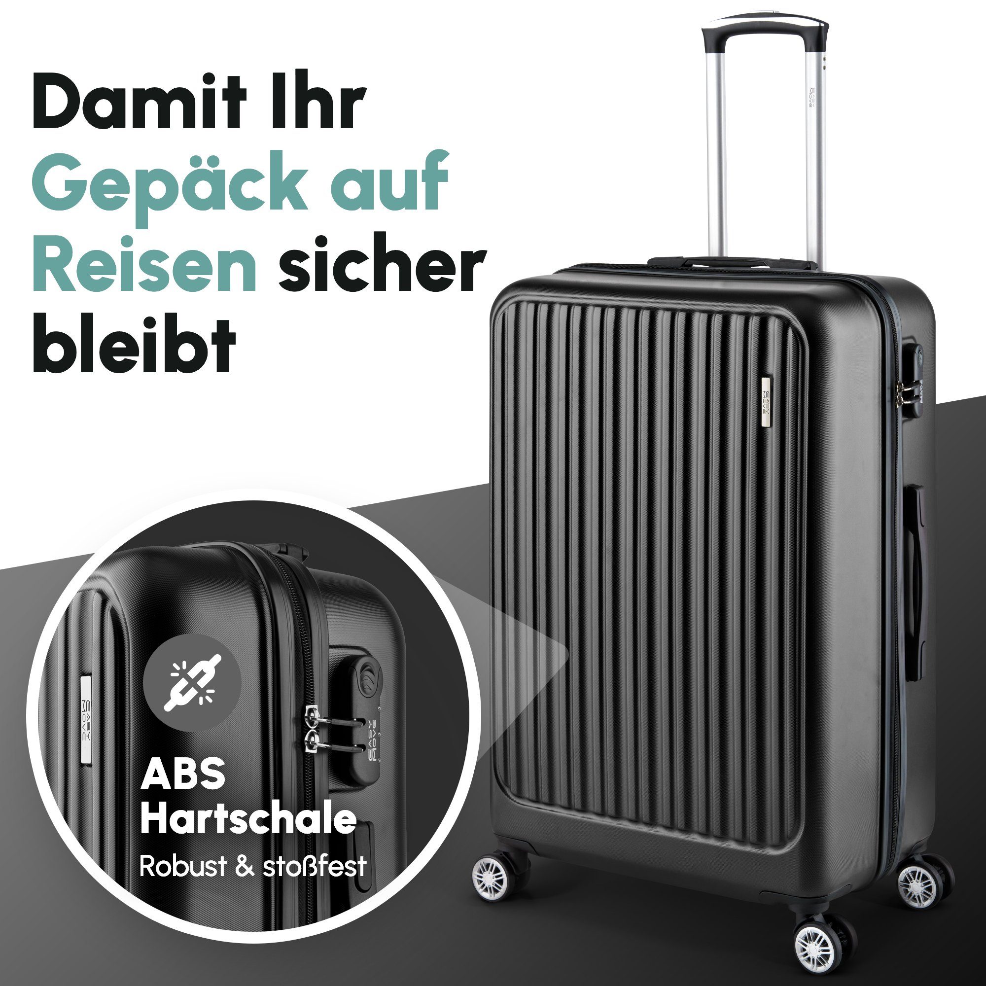 Easy Move Hartschalen-Trolley Leichter Rollkoffer ACE 026 - Reisekoffer, Ha günstig online kaufen