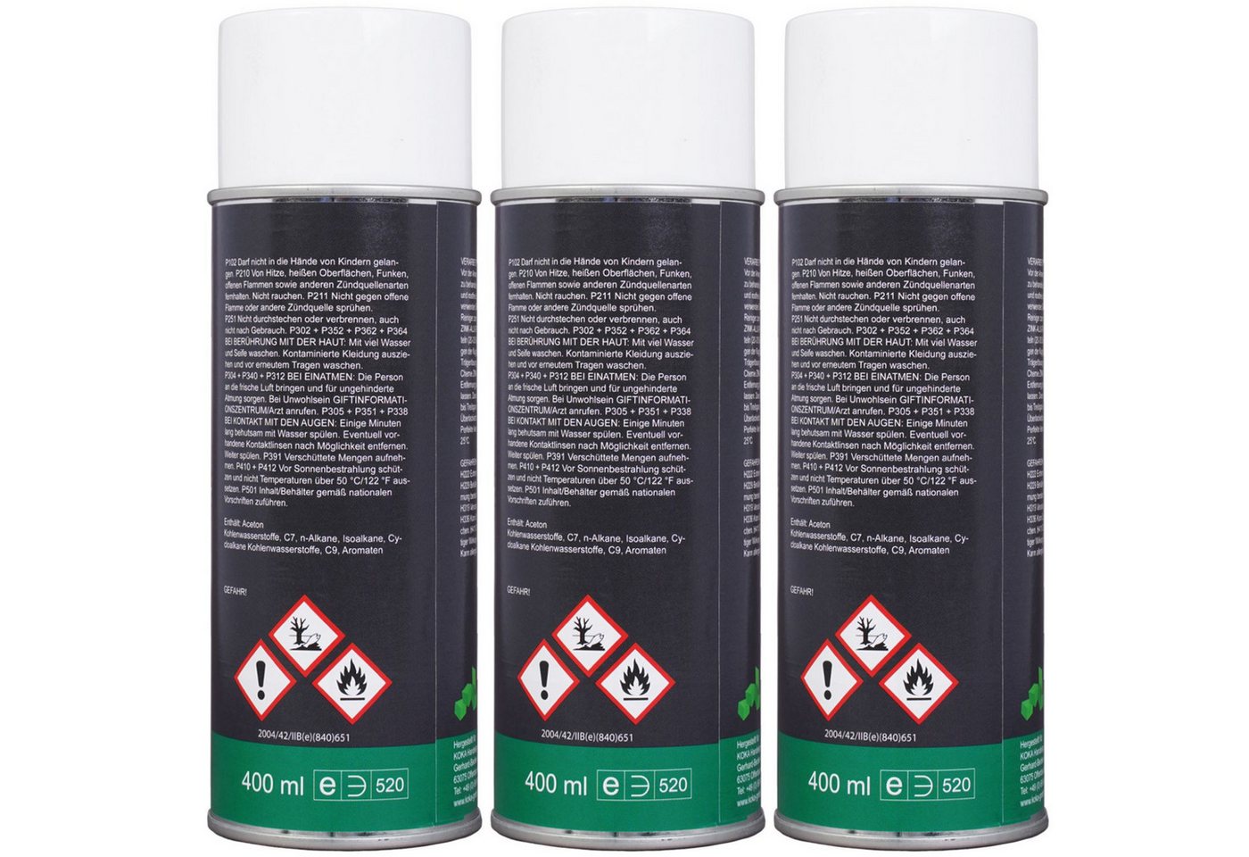 Thumbnail - KOKA Sprühlack-Grundierung 3x Zinkspray Zink Alu Spray Hell Silber Matt, 3x 400ml, 3-tlg., 3x 400ml, Rostschutz Korrosio...