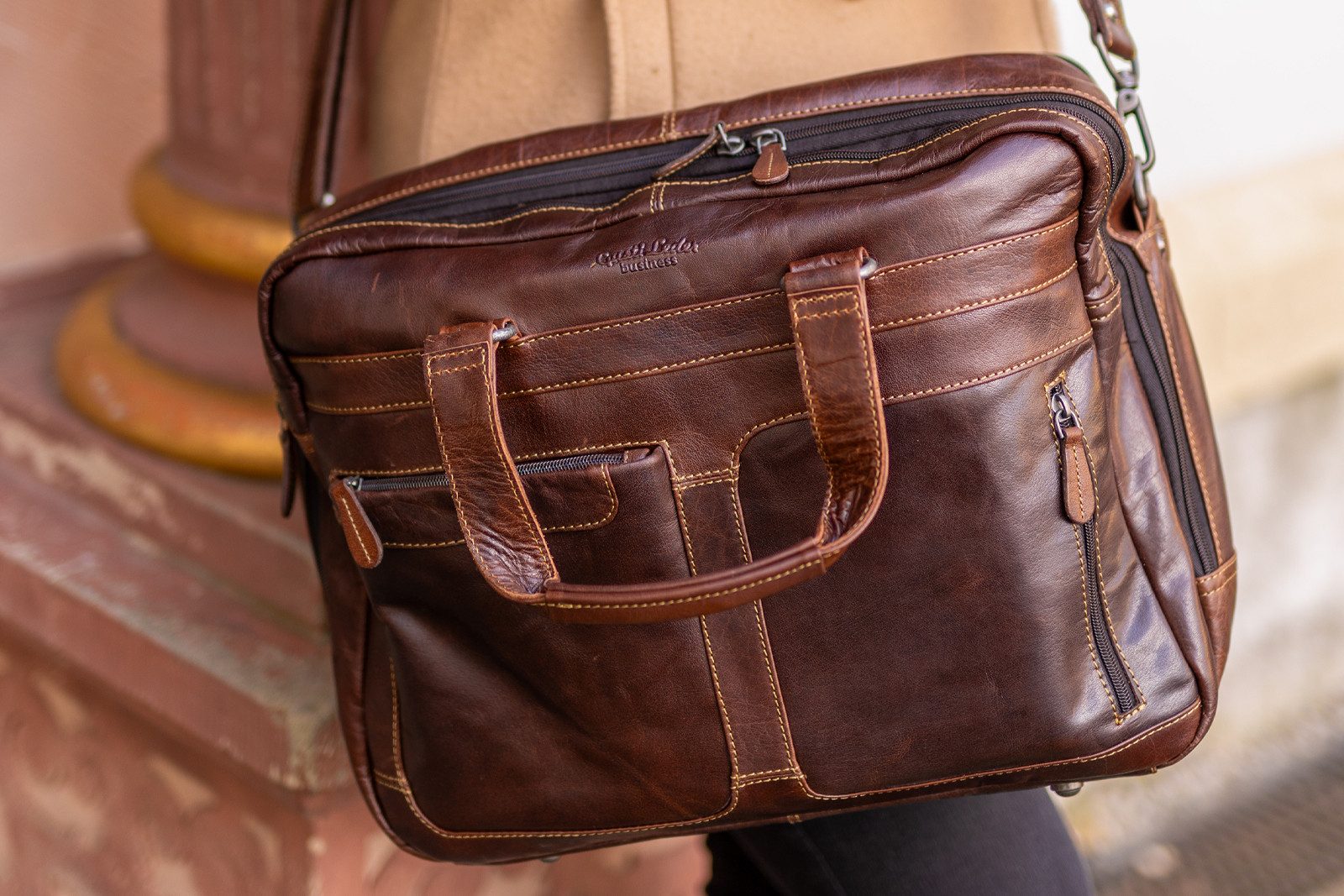 Gusti Leder Umhängetasche Gusti Leder messenger bag Ripley Trolley strap (1-tlg)