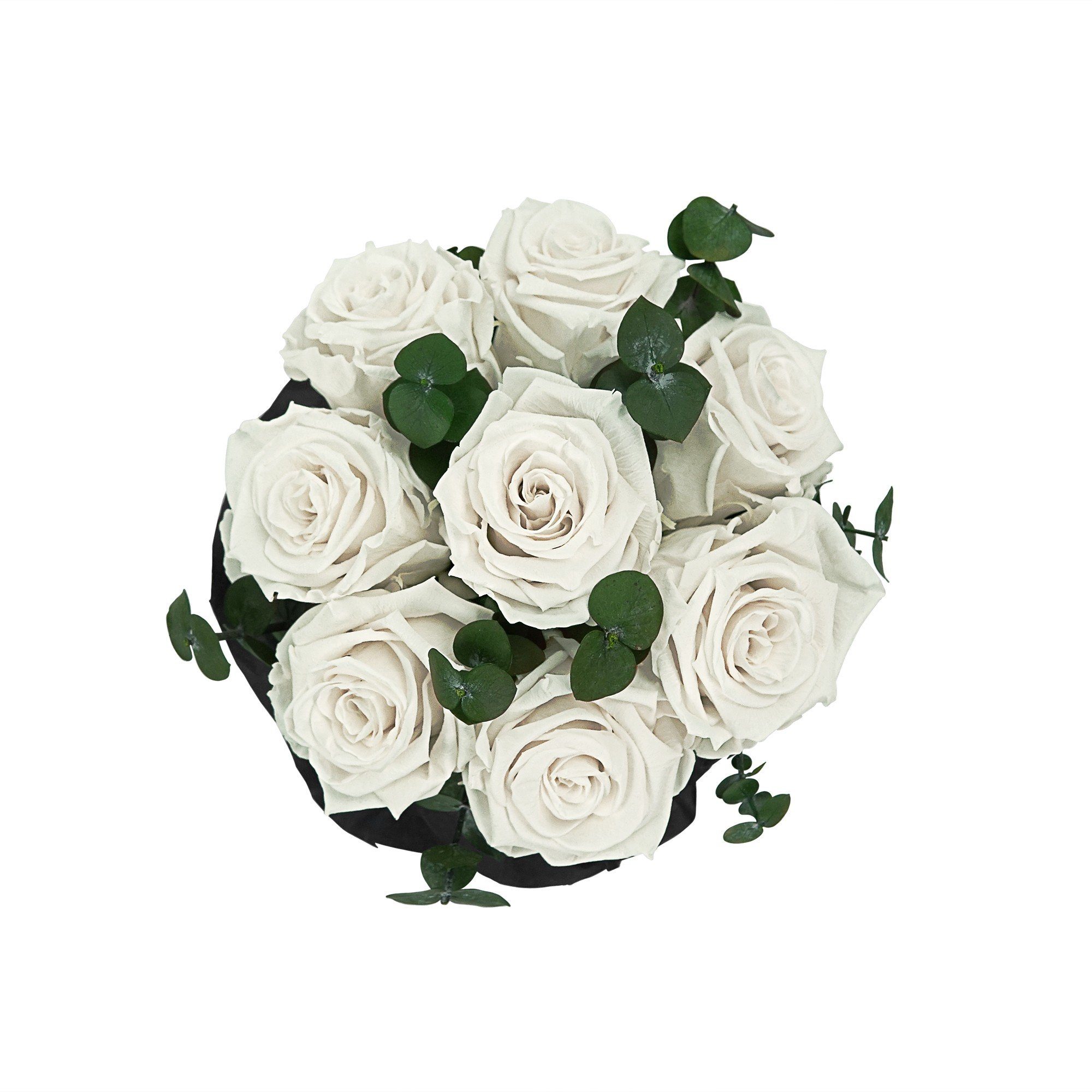 3 konservierte haltbar Rose, Rosenbox Flowers Weiß mit duftende Kunstblume I Holy I Blumen I Raul by Jahre Bouquet Echte, 7-9 Rosen Richter Infinity