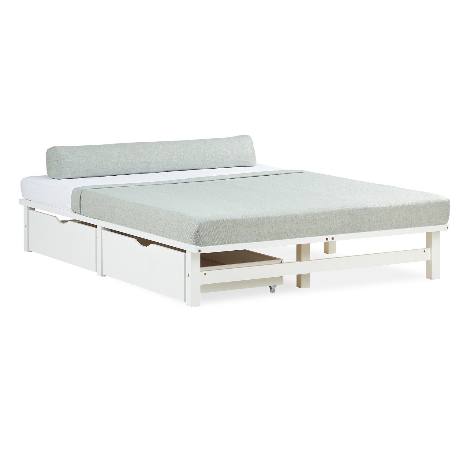 Homestyle4u Holzbett Palettenbett Holz Kiefer Futonbett günstig online kaufen
