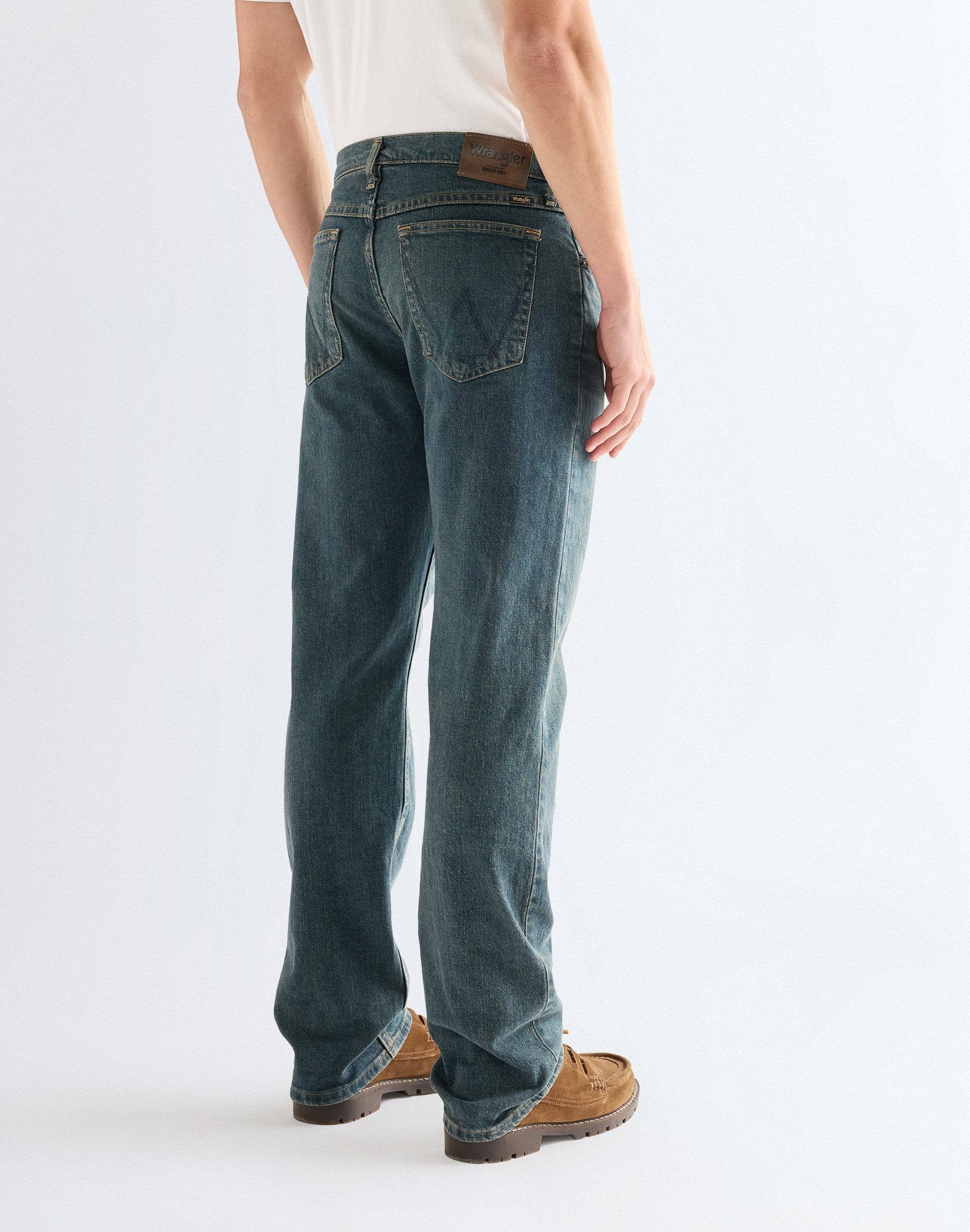 Wrangler Straight-Jeans aus elastischer Baumwollmischung günstig online kaufen