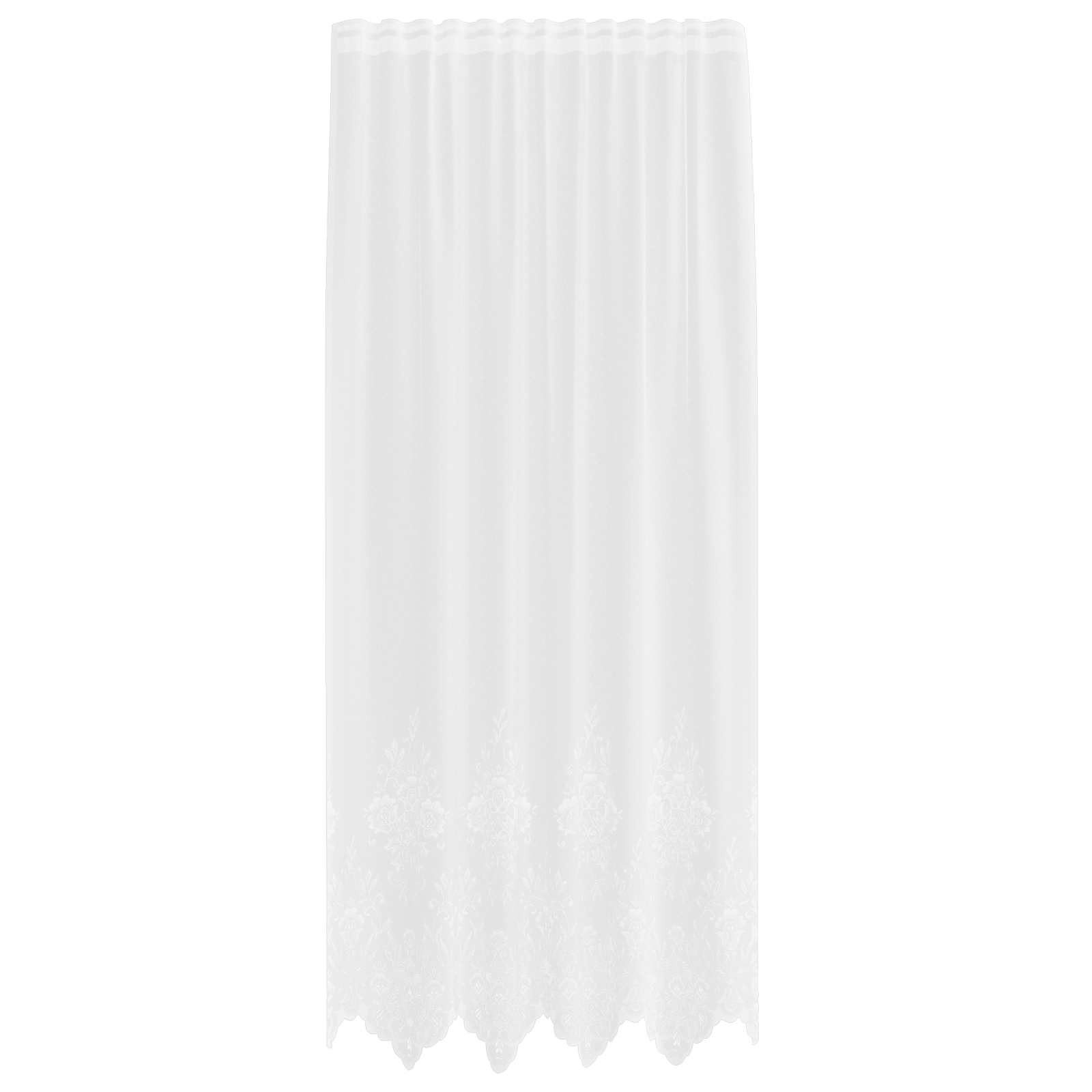 vidaXL Vorhang Spitzenvorhang mit Vorhängen Floral Weiß 245x150cm Polyester (1 St), Polyester