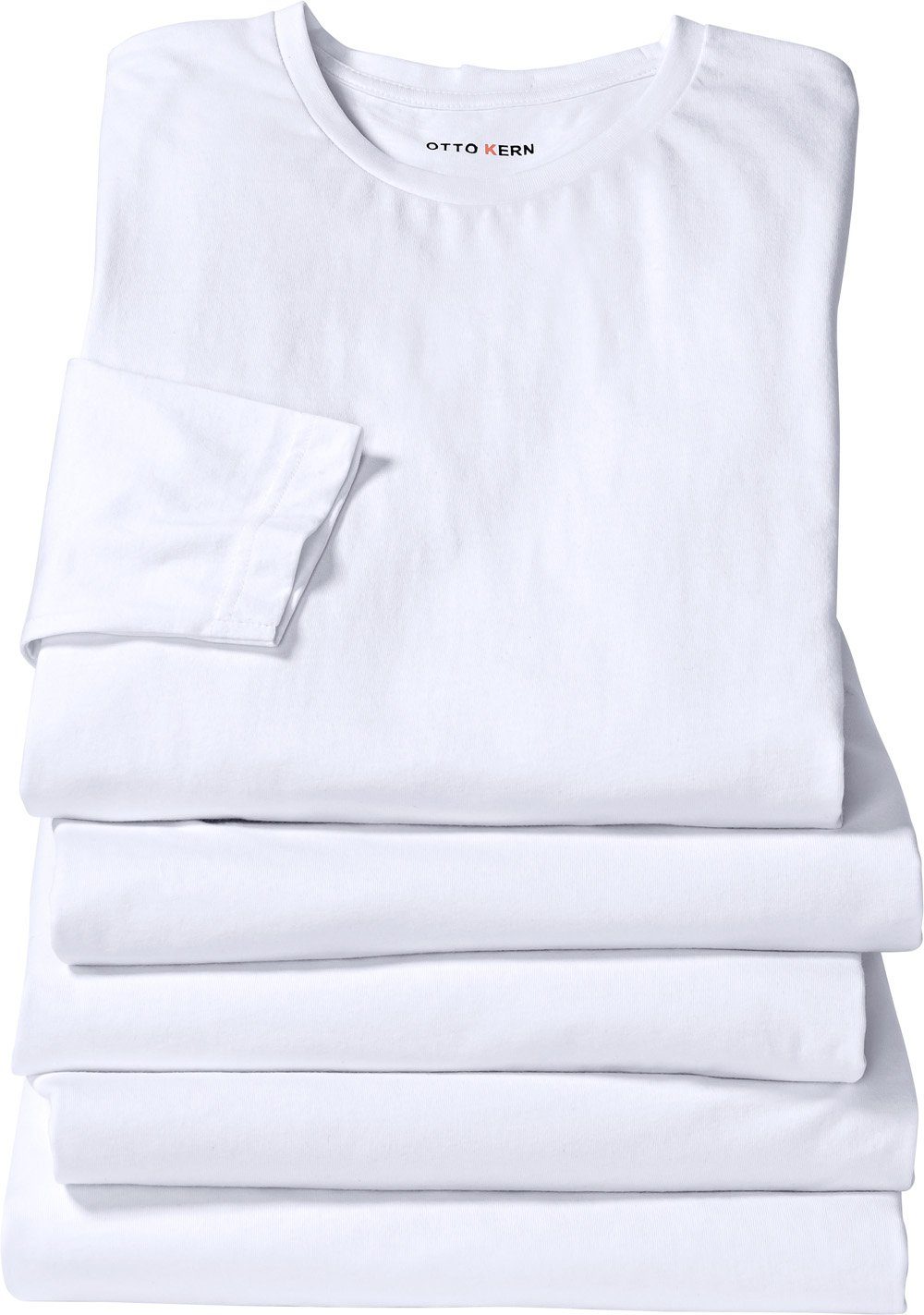 Otto Kern  Kern Langarmshirt (Spar-Set, 5er-Pack) aus Baumwolle, geeignet als Shirt oder als Unterzieher weiß