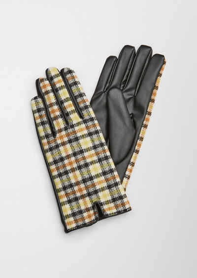 s.Oliver Strickhandschuhe Handschuhe aus Lederimitat