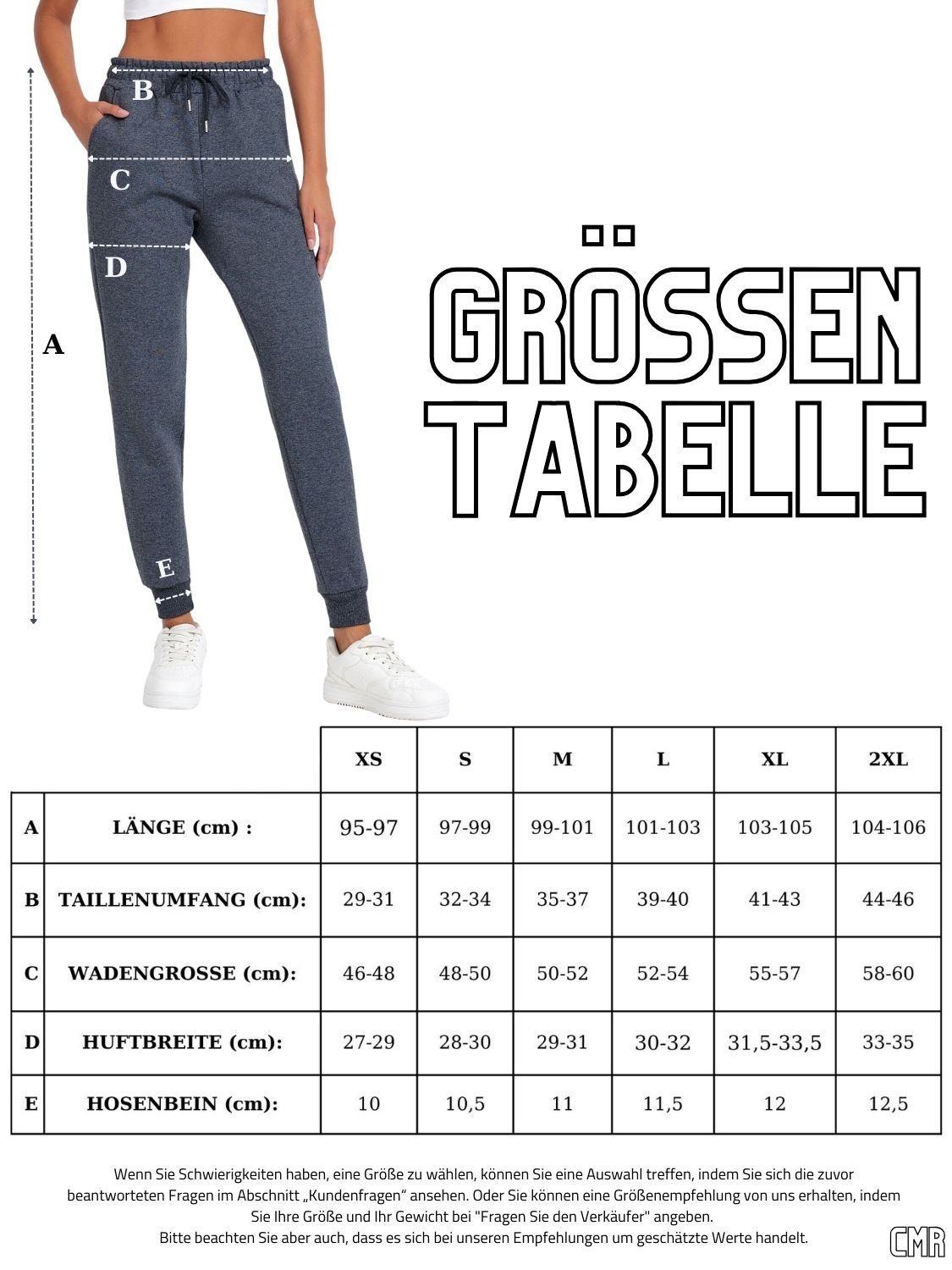 Sporthose, Regular Passform mit Jogginghose Damen Trainingshosen, Sweatpants (1-tlg) -Baumwolle Freizeithosen, Schwarz COMEOR
