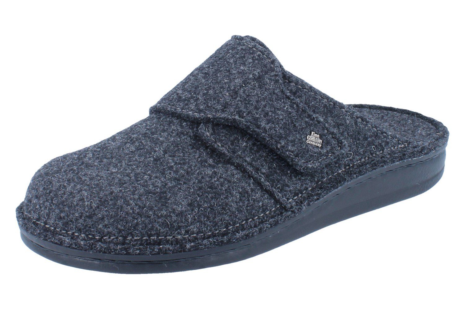 Finn Comfort FINN COMFORT Tirol Damen Herren Hausschuhe grau Filz - Größe: 47 Hausschuh Wechselfußbett