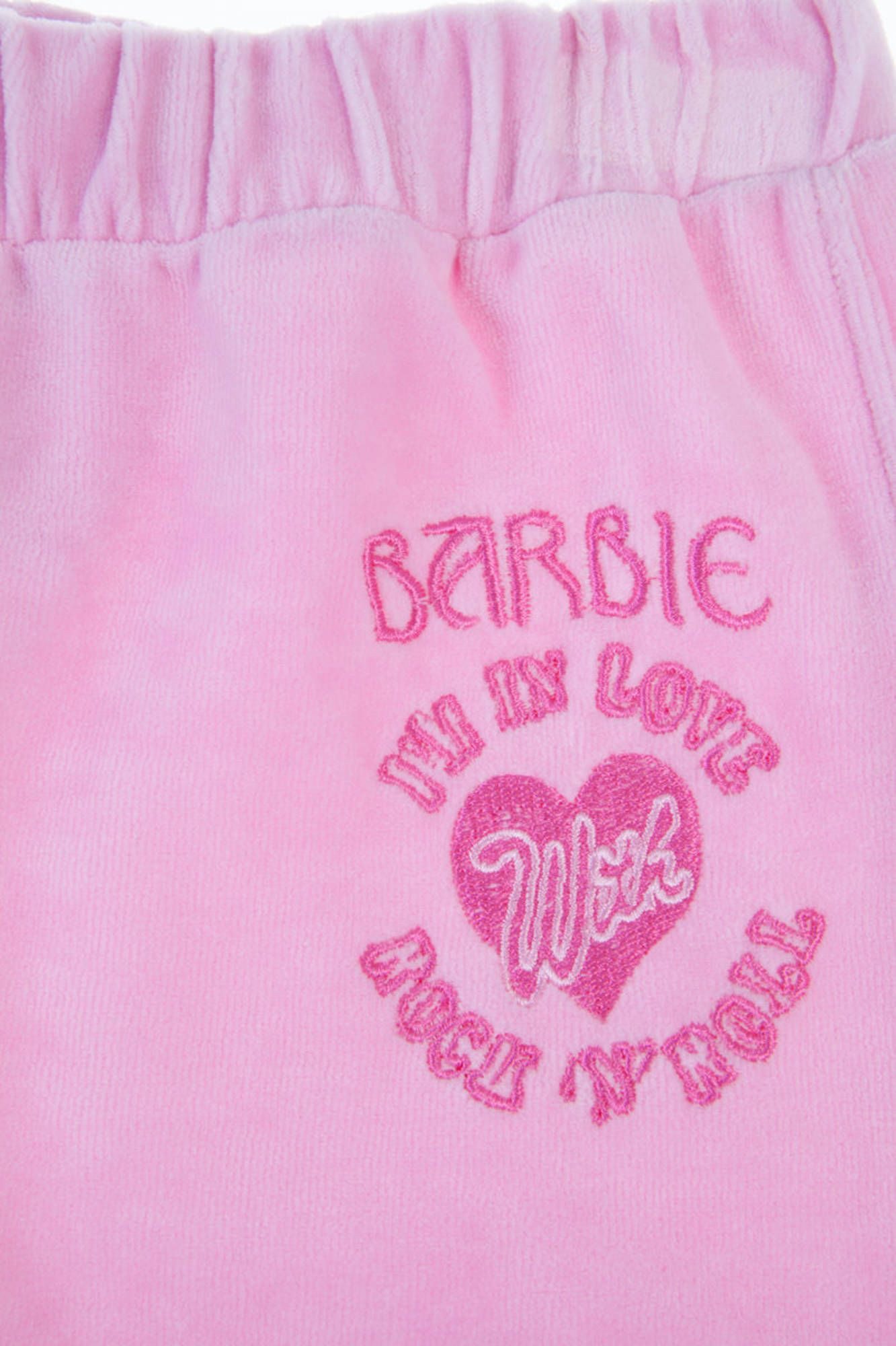 Barbie 5-Pocket-Hose Rosa Mädchenhose mit Logo & elastischem Bund - 1 Tasche, bequem!