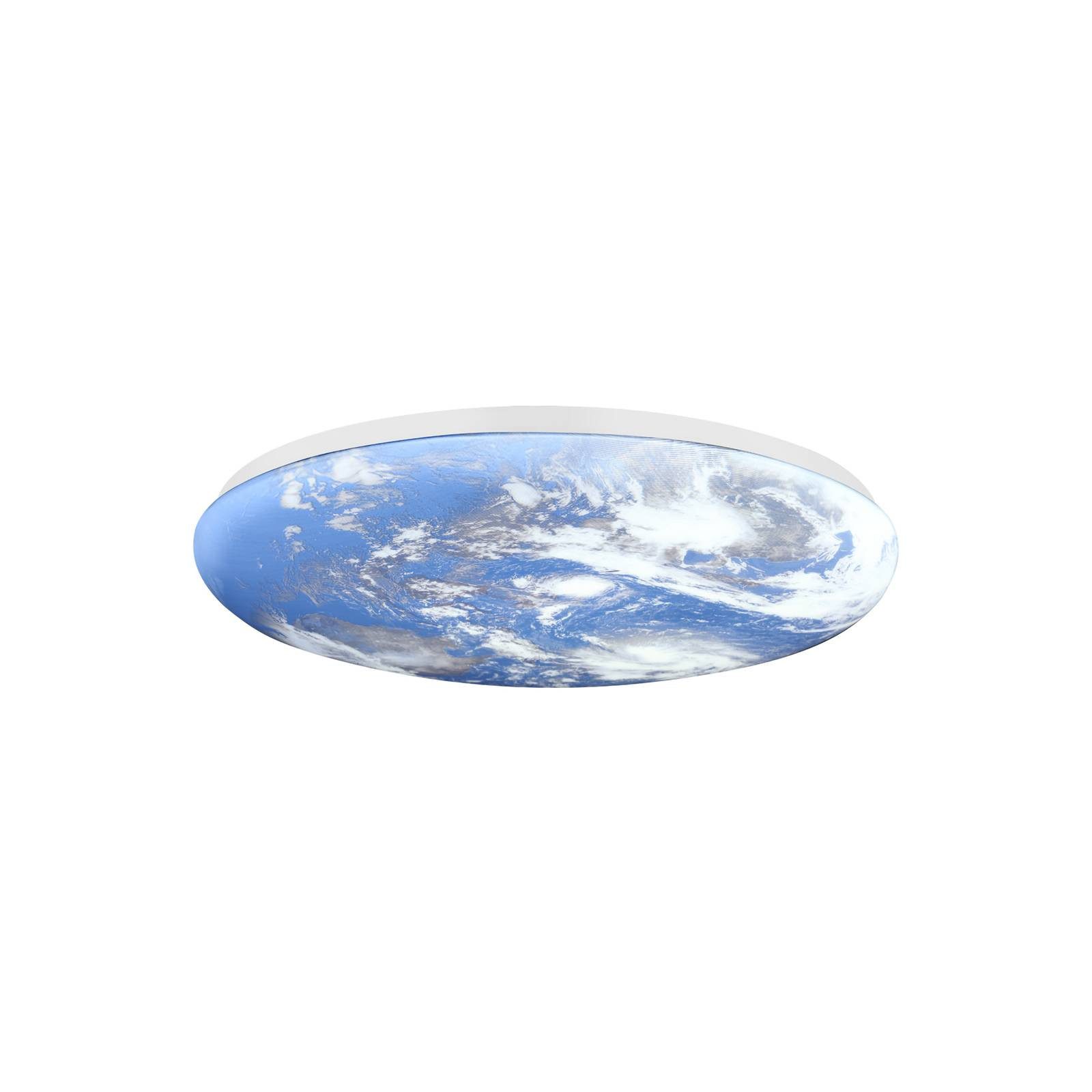 Lindby Deckenleuchten Orbi, LED, Kunststoff Blau universalweiß IP20, LED 32,2 W gesamt, universalweiß