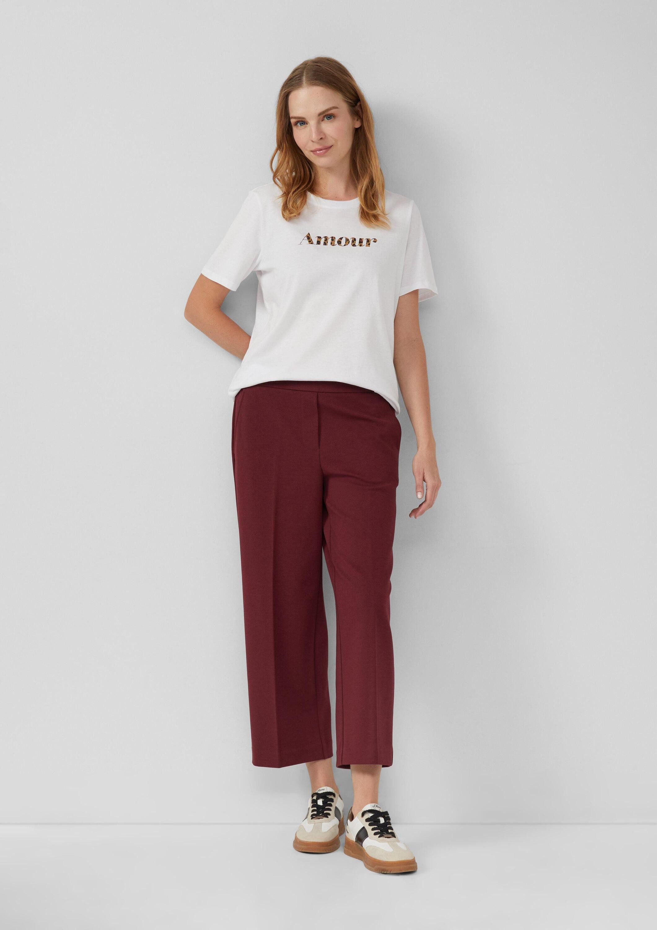 s.Oliver 7/8-Hose Hose Strukturierte Culotte mit Elastikbund günstig online kaufen