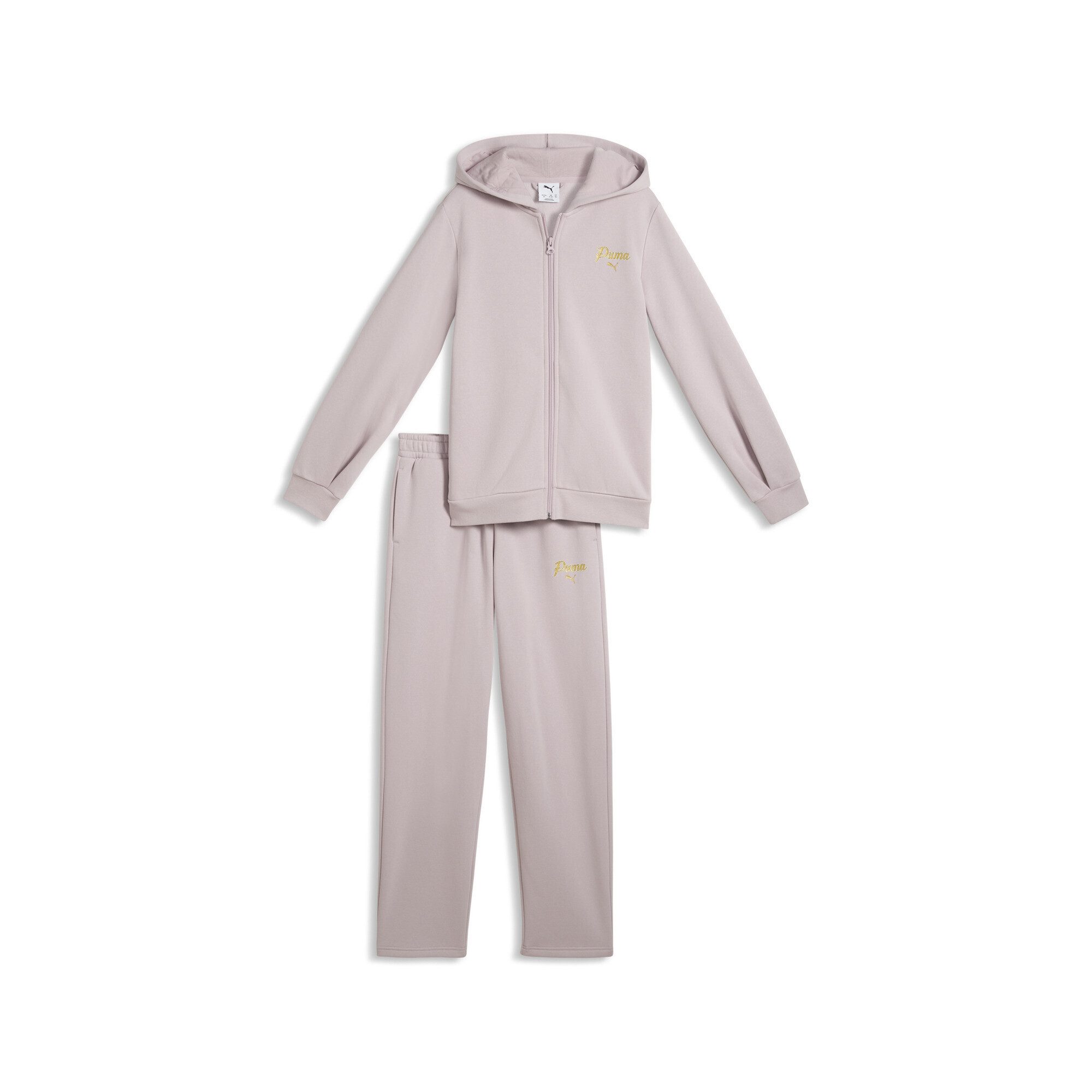 PUMA Jogginganzug Essentials Script Glitter Trainingsanzug Mädchen