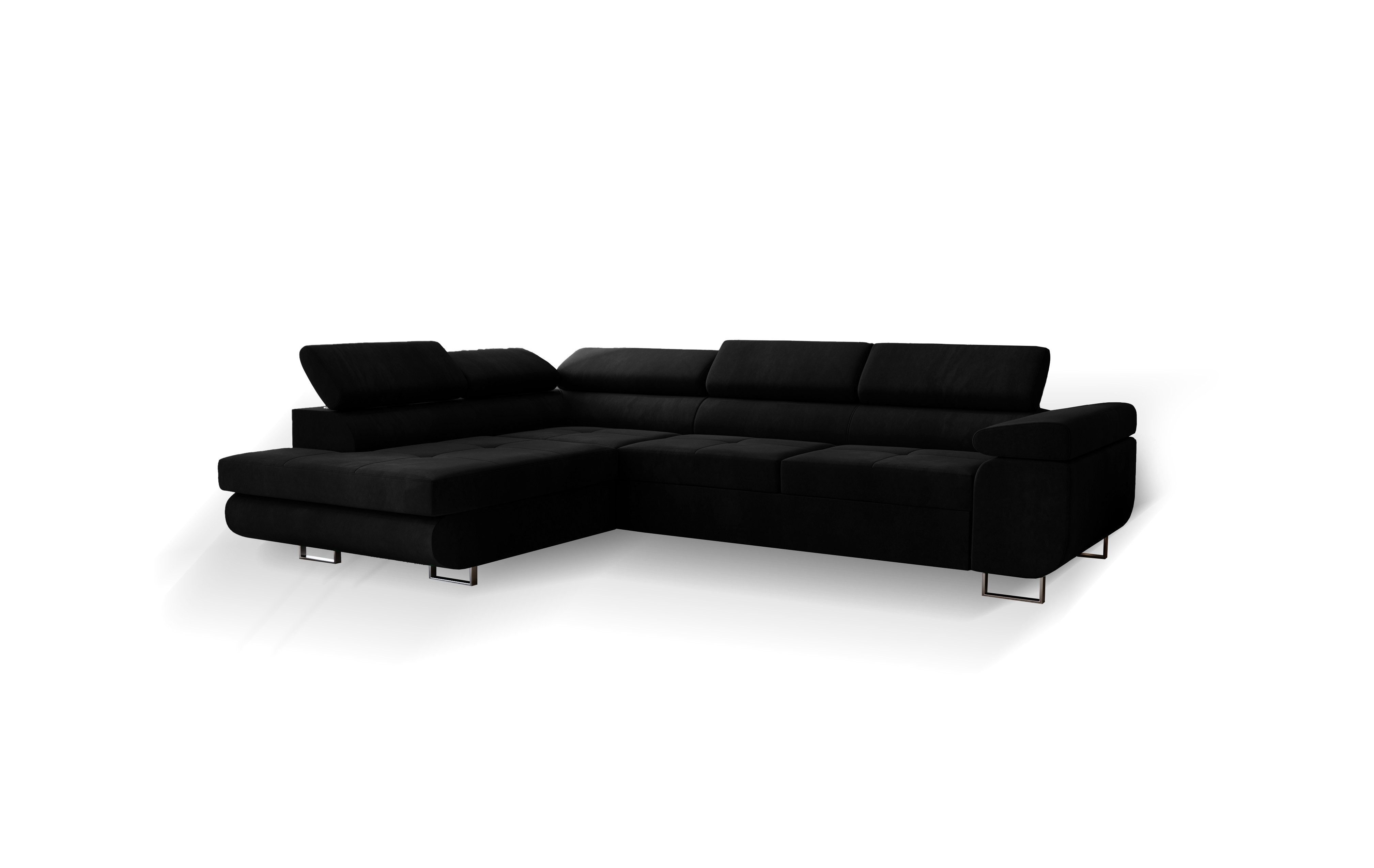 Goldstoff Ecksofa mit Schlaffunktion - Designersofa, Sofa mit Bettfunktion günstig online kaufen