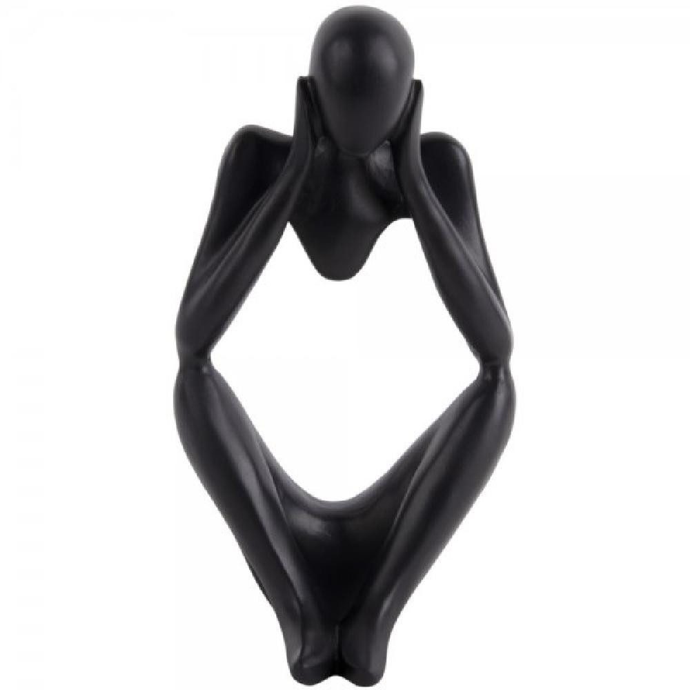 Present Time Skulptur Statue Dreaming Polyresin Black (11x21cm)