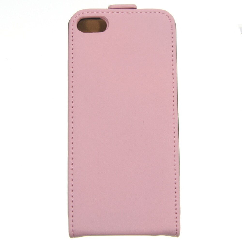 Handytasche Slim Leder Flip Handyhülle für iPhone 5, 5SE Rosa (Flip Cover)