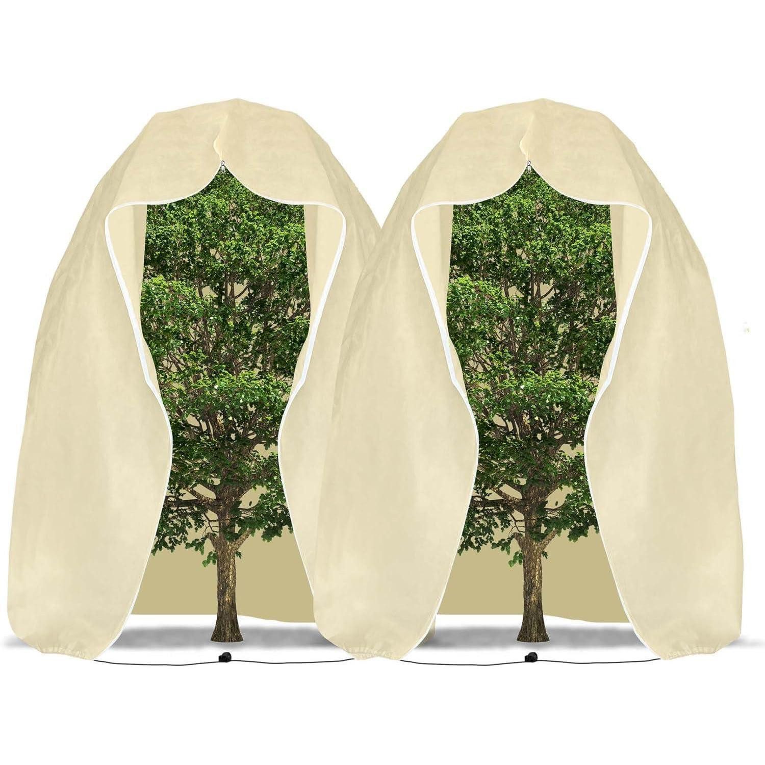 Abdeckhaube 2er Set 2x2.4m Winter Pflanzenschutz Frosttuch mit Zugband und