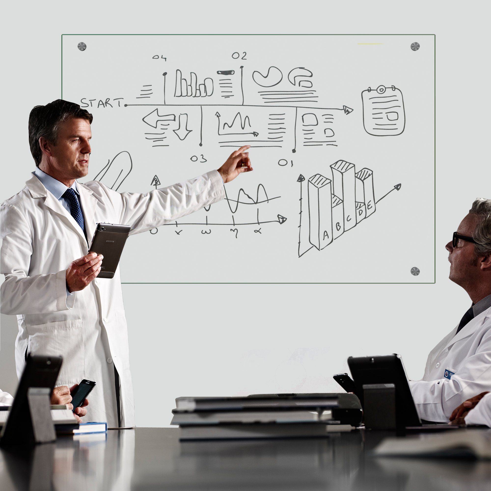 Mucola Memoboard Whiteboard Memoboard Glasboard Klarglas ESG Sicherheitsgla günstig online kaufen