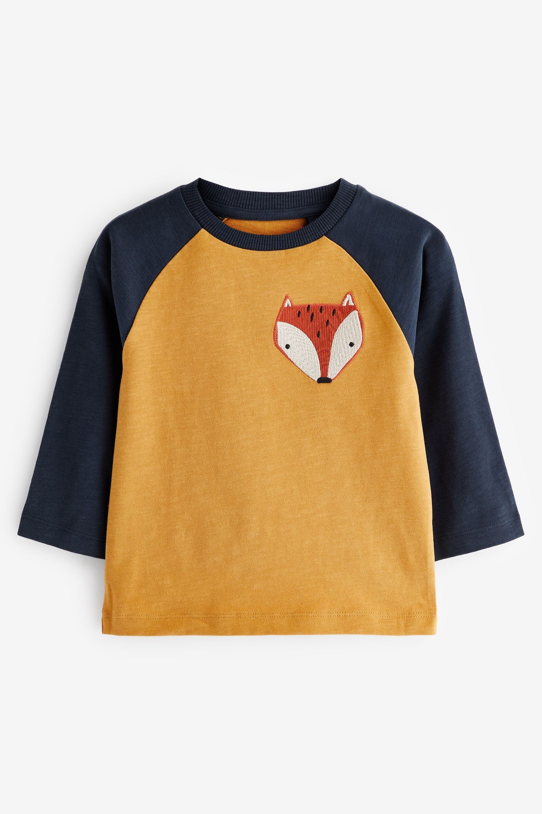 Animal Langarmshirt mit (3-tlg) Langärmelige Colour im 3er-Pack Next Shirts Multi Figurenmotiv