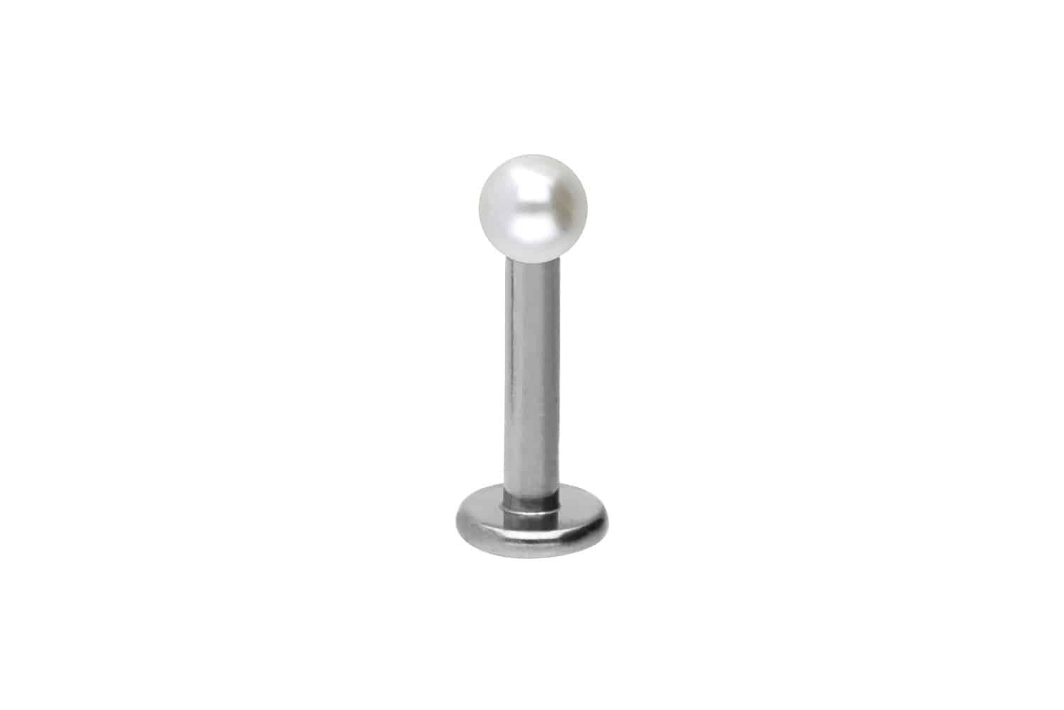 PIERCINGLINE Piercing-Set Chirurgenstahl Labret SYNTHETISCHE PERLE (Labrets, 1-tlg)