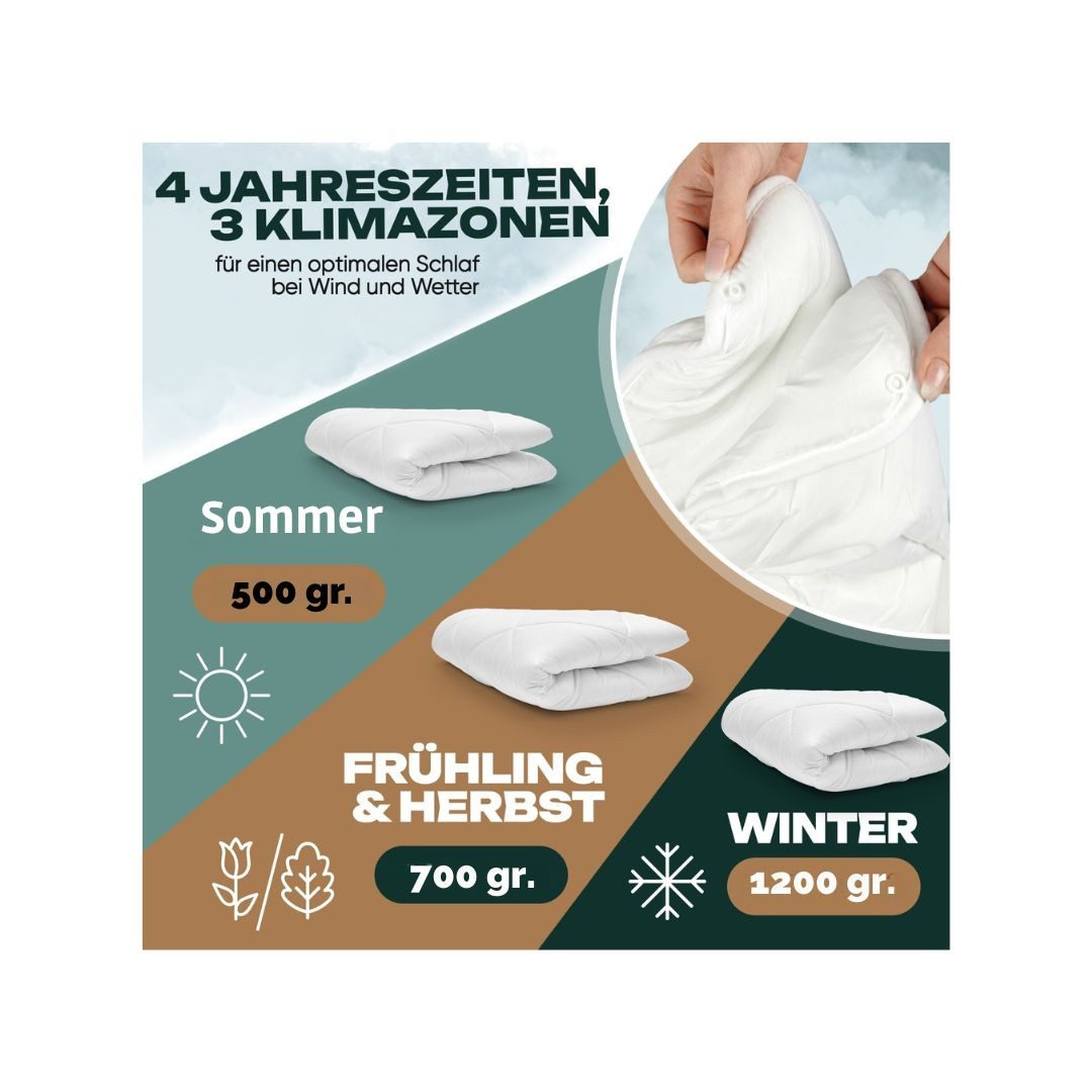 Waidmeister Microfaserbettdecke + Microfaserkissen 4-Jahreszeiten Bettenset günstig online kaufen