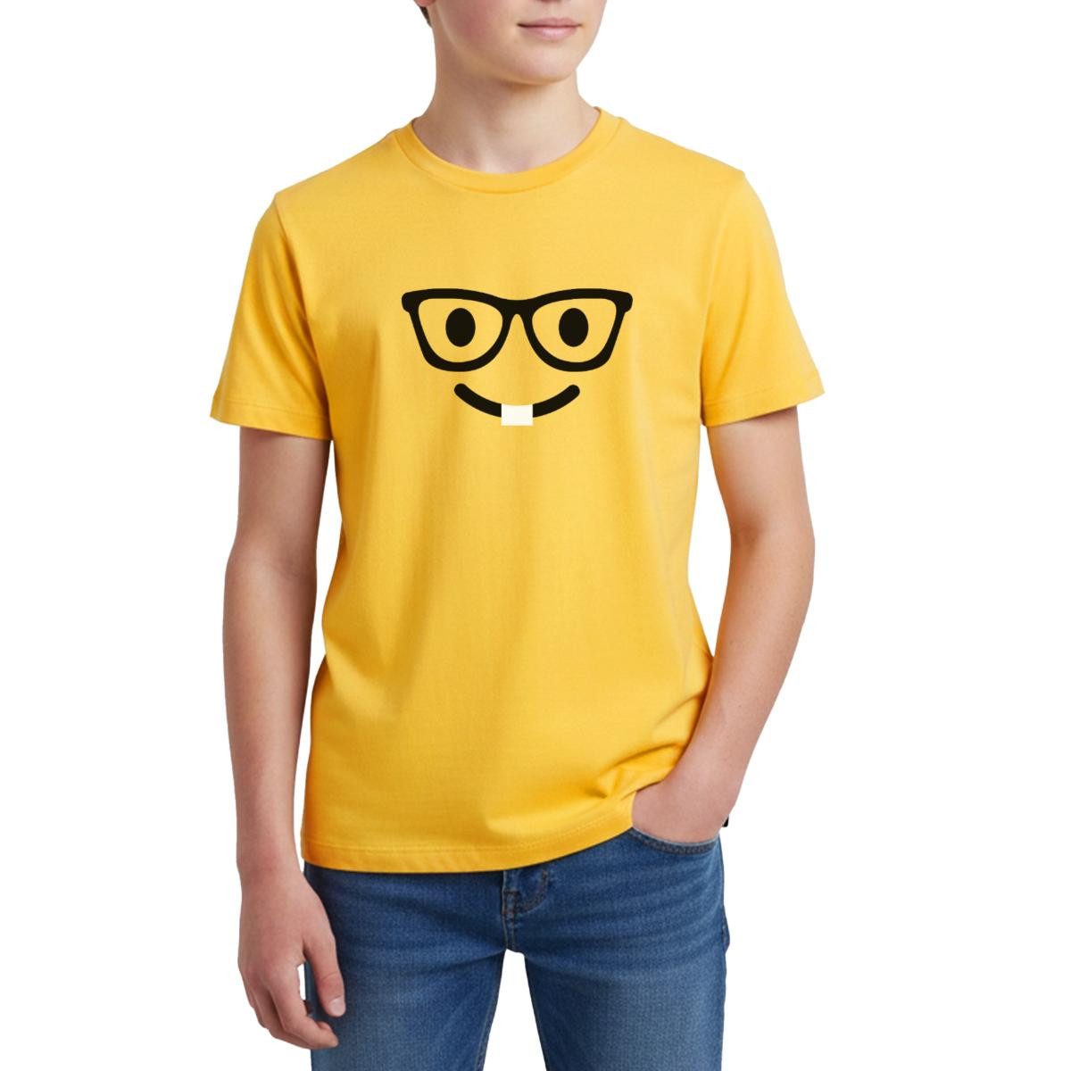 T-Shirt Emoticon Schlauberger Kostüm Karneval Gruppenkostüm Teenager Premium T