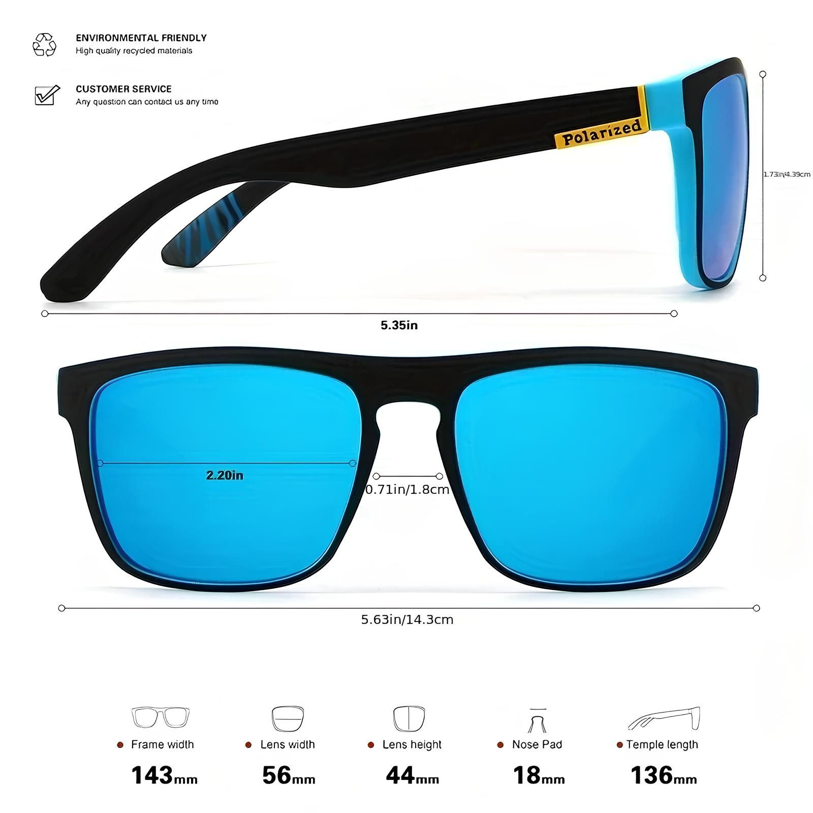 Athlix Sonnenbrille Sonnenbrille 3er Set Sonnenbrille Herren Damen Polarisiert UV-Schutz Outdoor 3 Stück, 100 % UV400 Schutz, CAT 3 Glas, Nur 28 Gramm