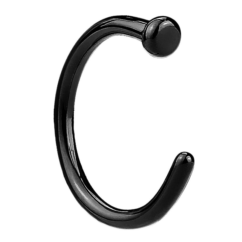 Piercing Nasenpiercing Clip Hoop Ohrpiercing Septum Nasenpiercing Tragus Ohr Nasenring Hoop Helix Brust Ring Intim, Nase Schwarz On Taffstyle Lippe Fake