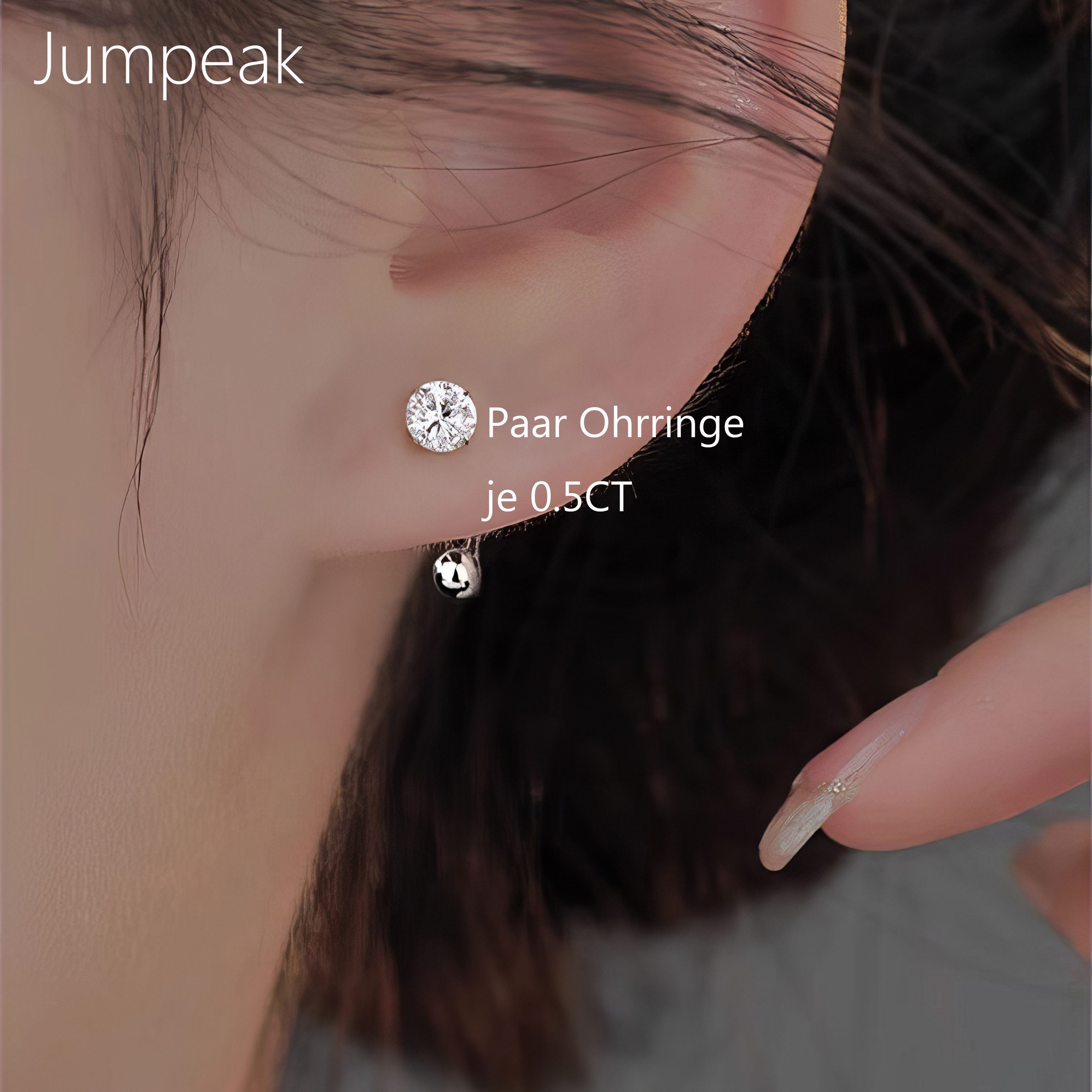 Jumpeak Paar Ohrstecker Super Sparkly Spiral-Ohrringe günstig online kaufen