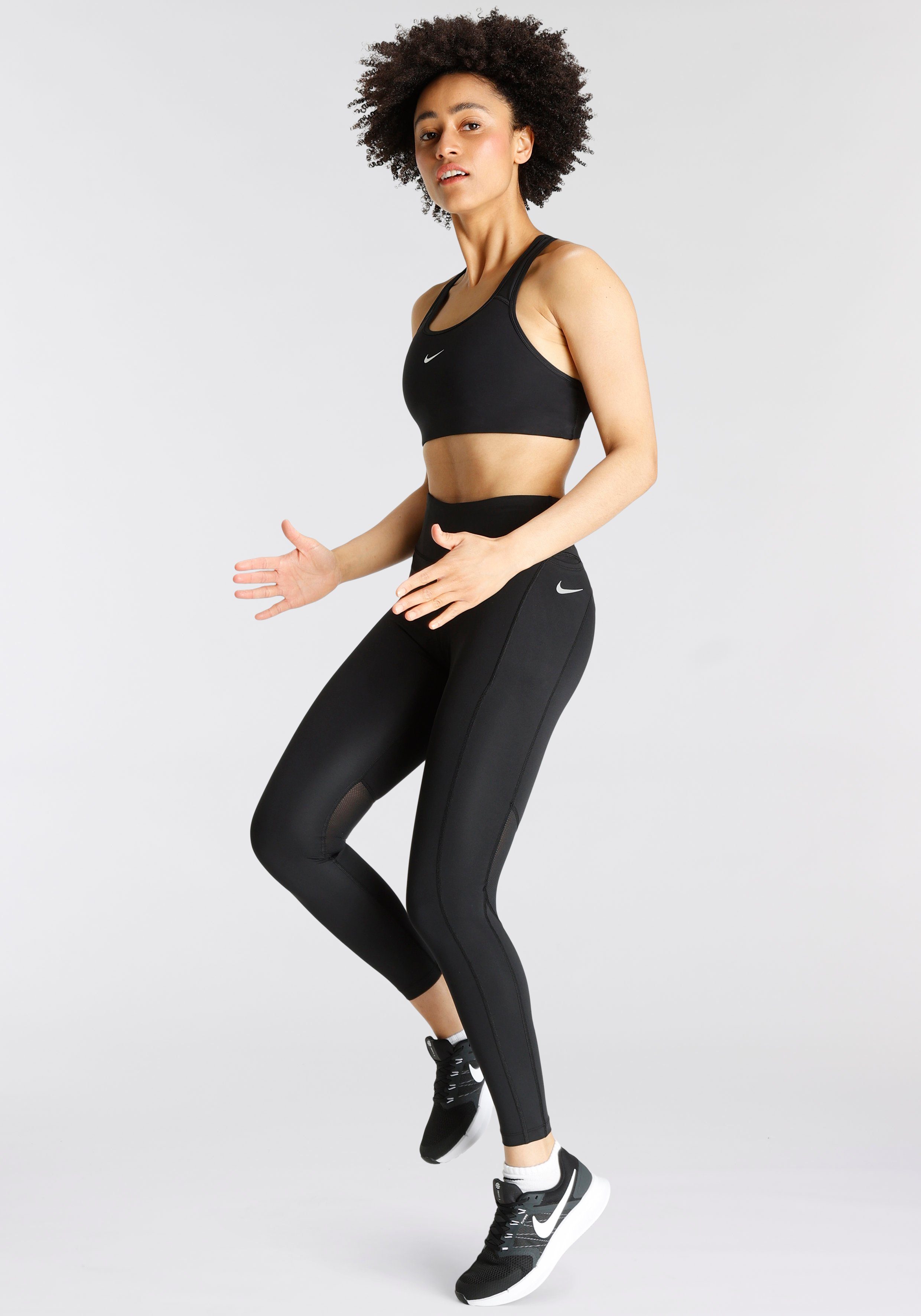 LEGGINGS MID-RISE schwarz RUNNING WOMEN'S Lauftights EPIC Nike FAST POCKET