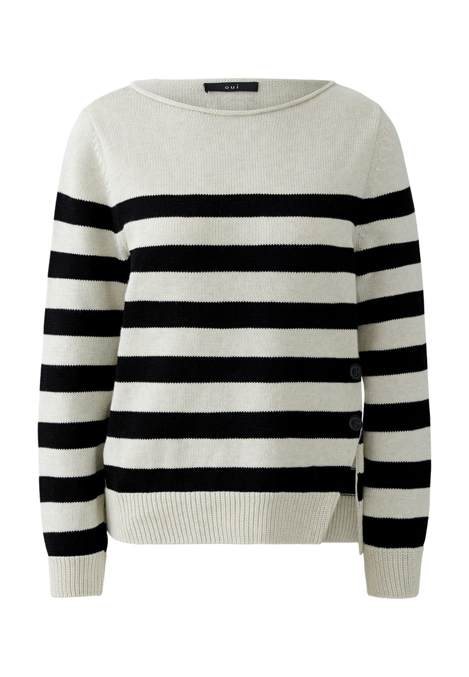 Oui Rundhalspullover Pullover