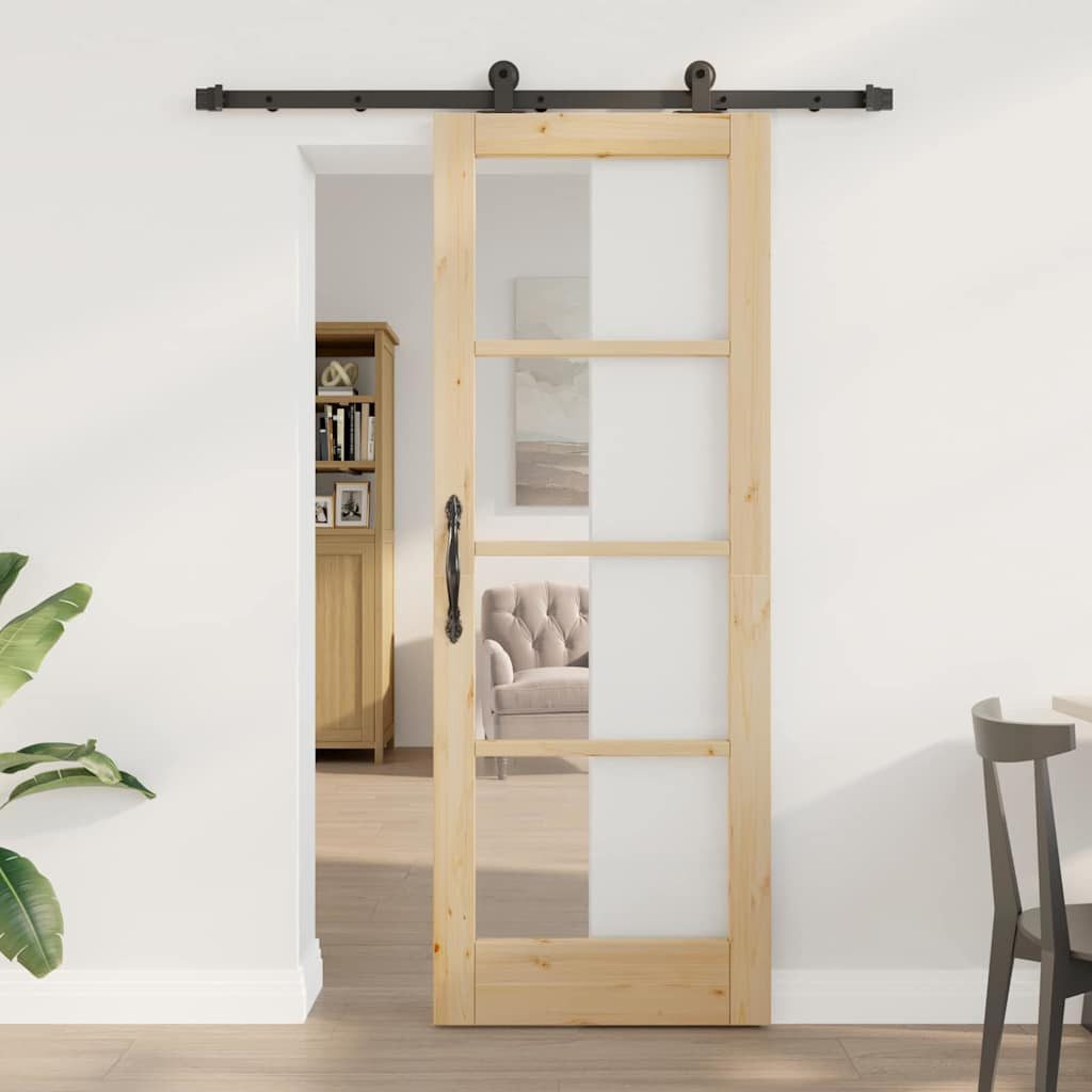 vidaXL Haustür Schiebetür ORKDAL Natur 73,5 x 198,5 cm (1-St)