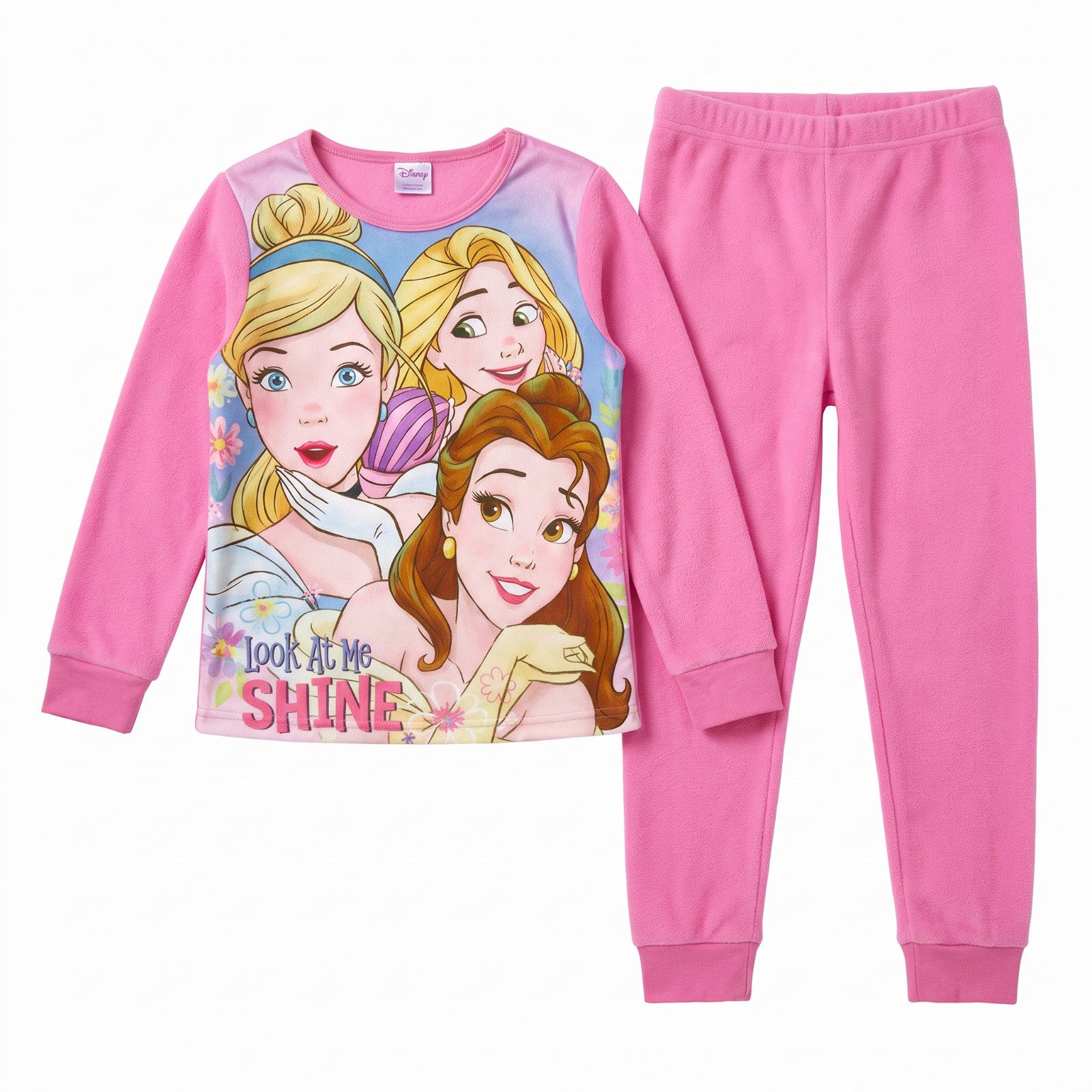 Disney Schlafanzug Disney Prinzessinnen Kinder Polar Fleece Schlafanzug Pyjama Hausanzug