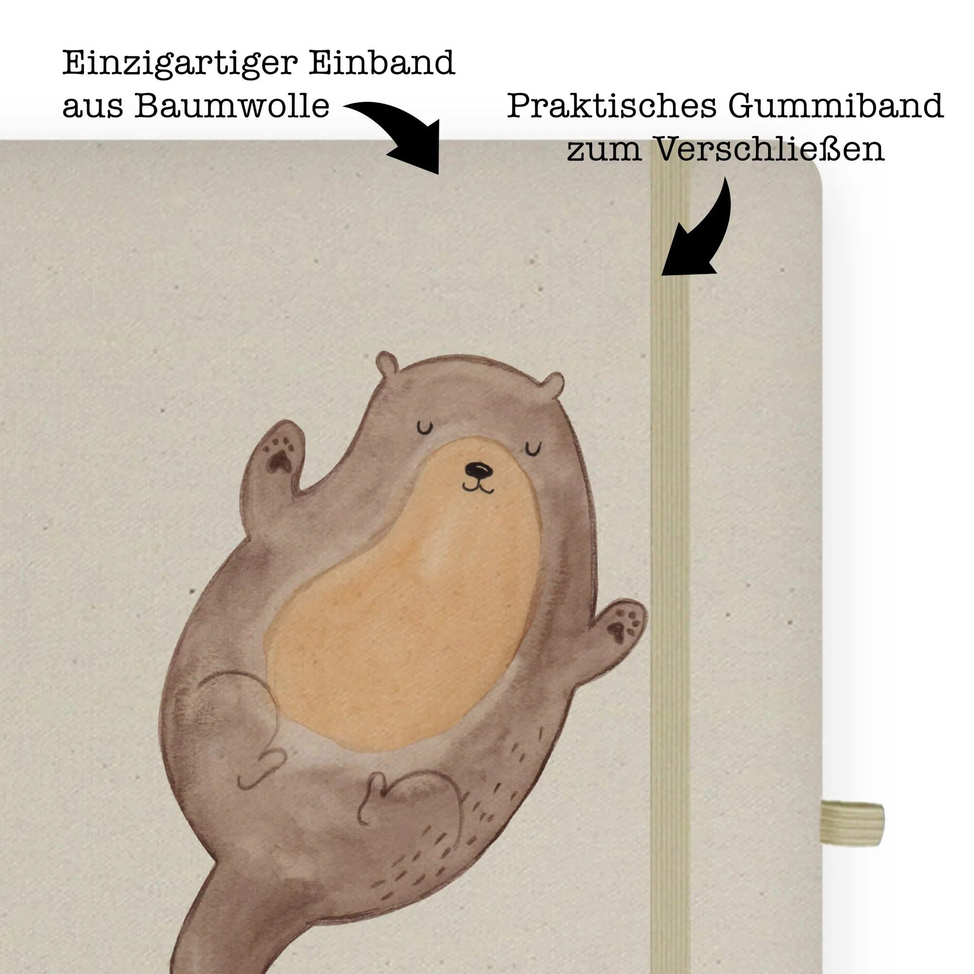 Thumbnail - Mr. & Mrs. Panda Notizbuch Otter Umarmen - Transparent - Geschenk, Otter Seeotter See Otter, Not Mr. & Mrs. Panda, Kreat...