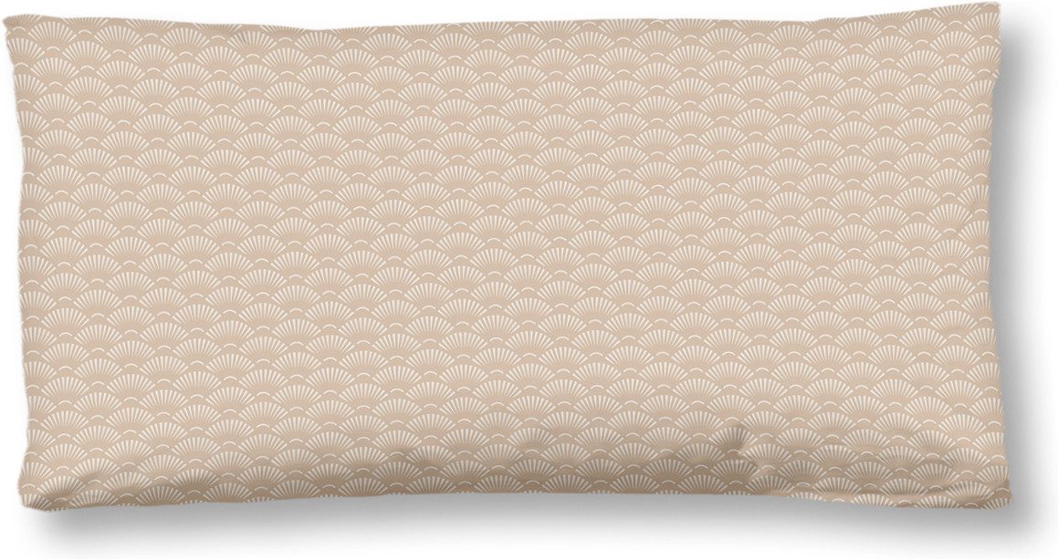 hip Kissenbezüge Nishell, (1 Stück), Baumwolle, Mako-Satin, 40x80, 1 Stück, Reißverschluss, Sand