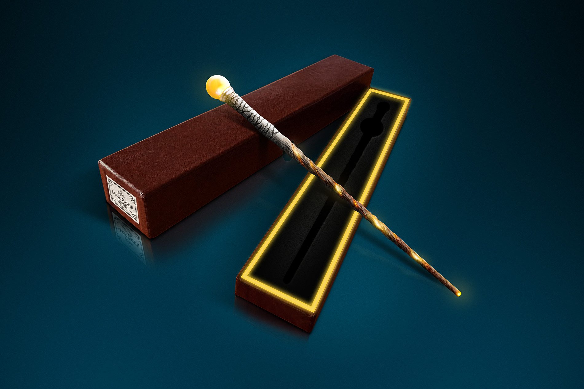 Warner Bros. Zauberstab Harry Potter Zauberstab Magic Caster Wand Loyal Gelb Neu in OVP