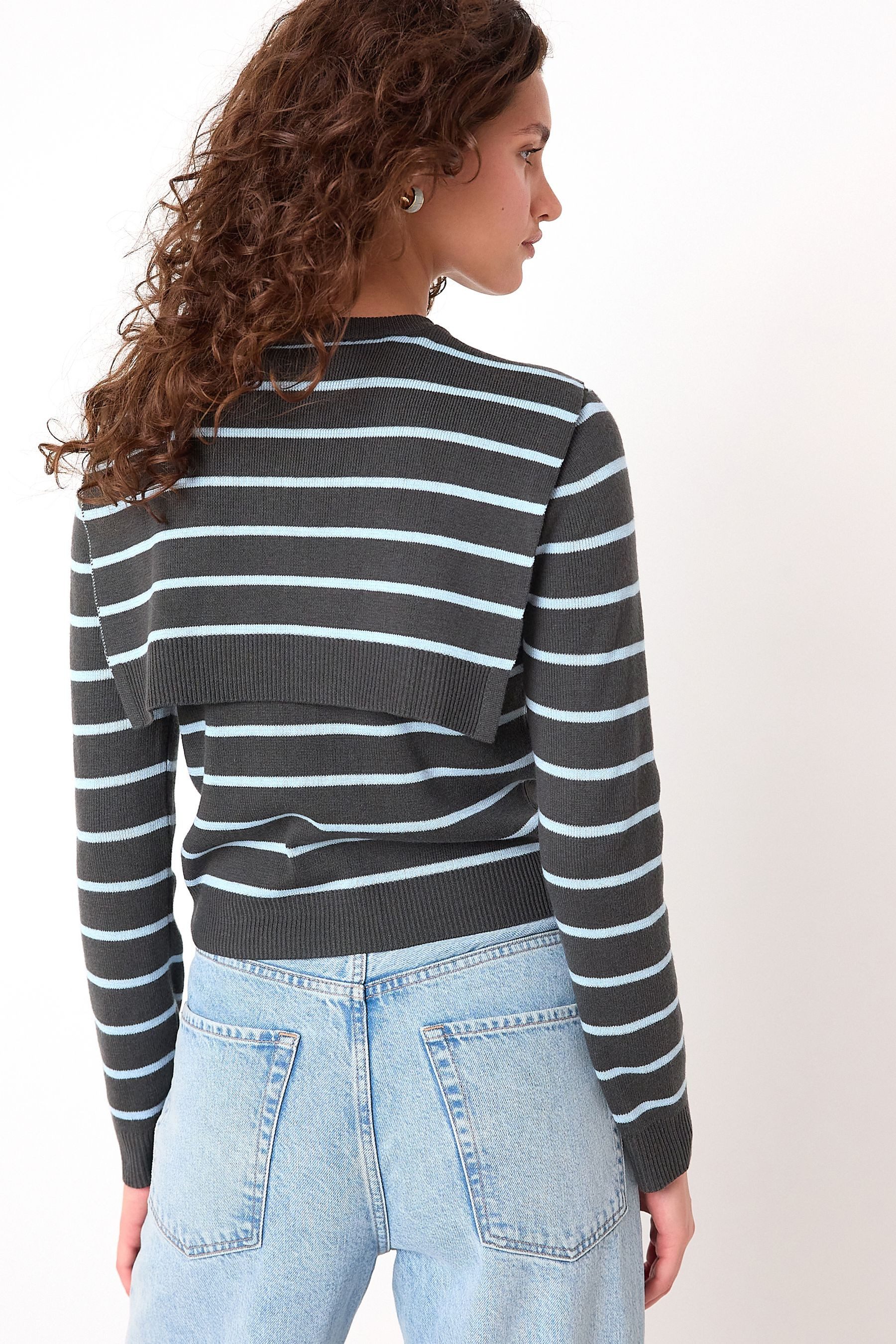 Next Rundhalspullover Cardigan mit Rundhalsausschnitt und günstig online kaufen