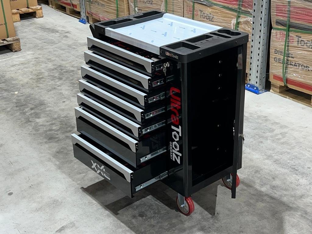 UltraToolz Werkzeugwagen Werkstattwagen befüllt 7/7 Chrom Vanadium Werkzeug günstig online kaufen