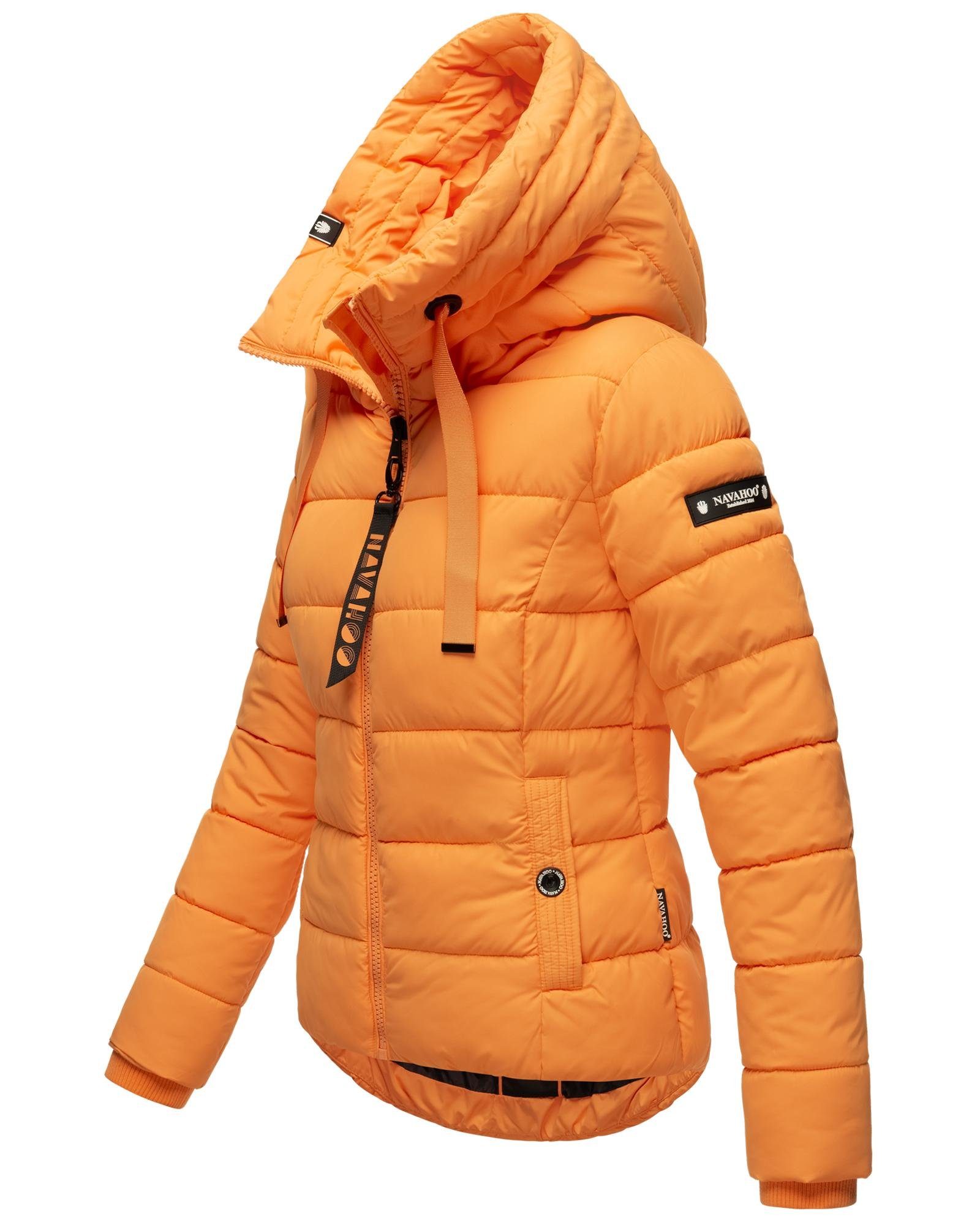 Navahoo Steppjacke Amayaa stylische Applikationen mit Damen Winterjacke pfirsich coolen