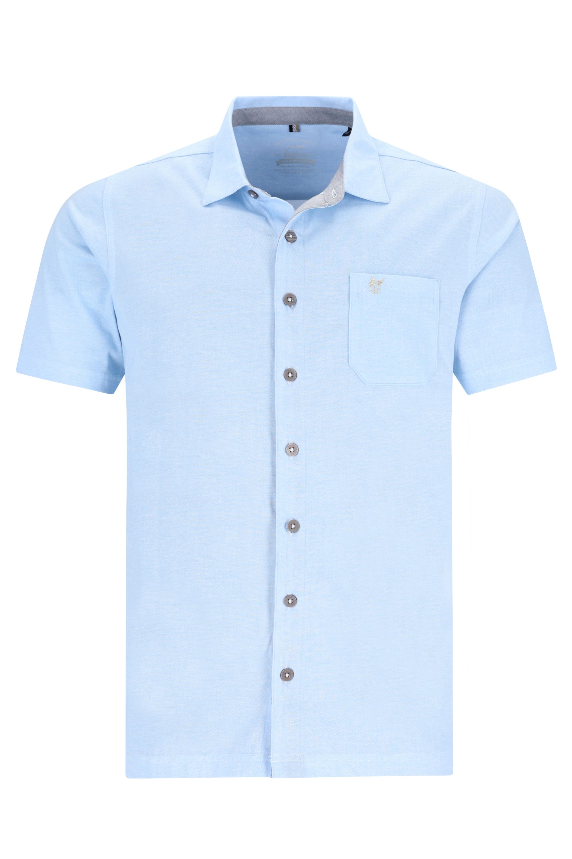 Poloshirt H Polohemd durchgeknöpftStay Fresh konf.Kragen hellblau