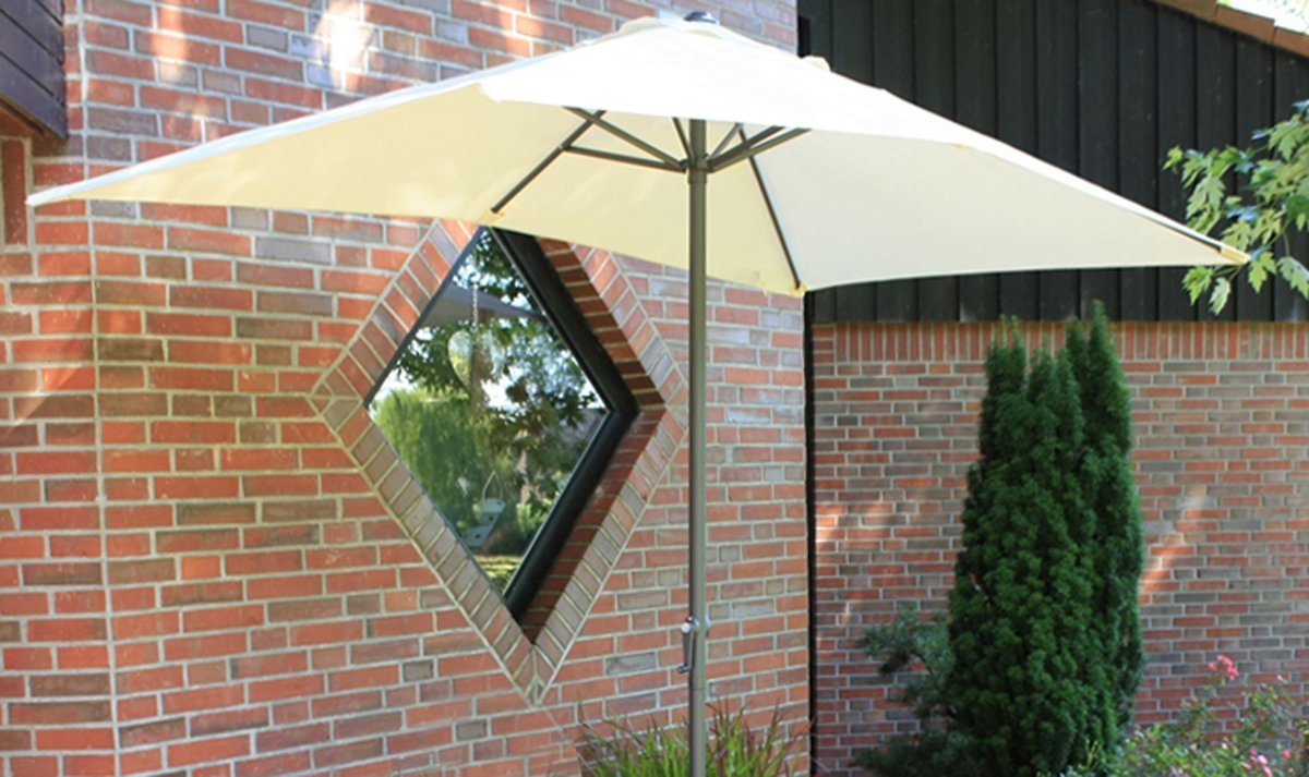 Thumbnail - Gravidus Sonnenschirm Gartenschirm Sonnenschutz Sonnenschirm 6 Streben 250 x 145 cm Creme